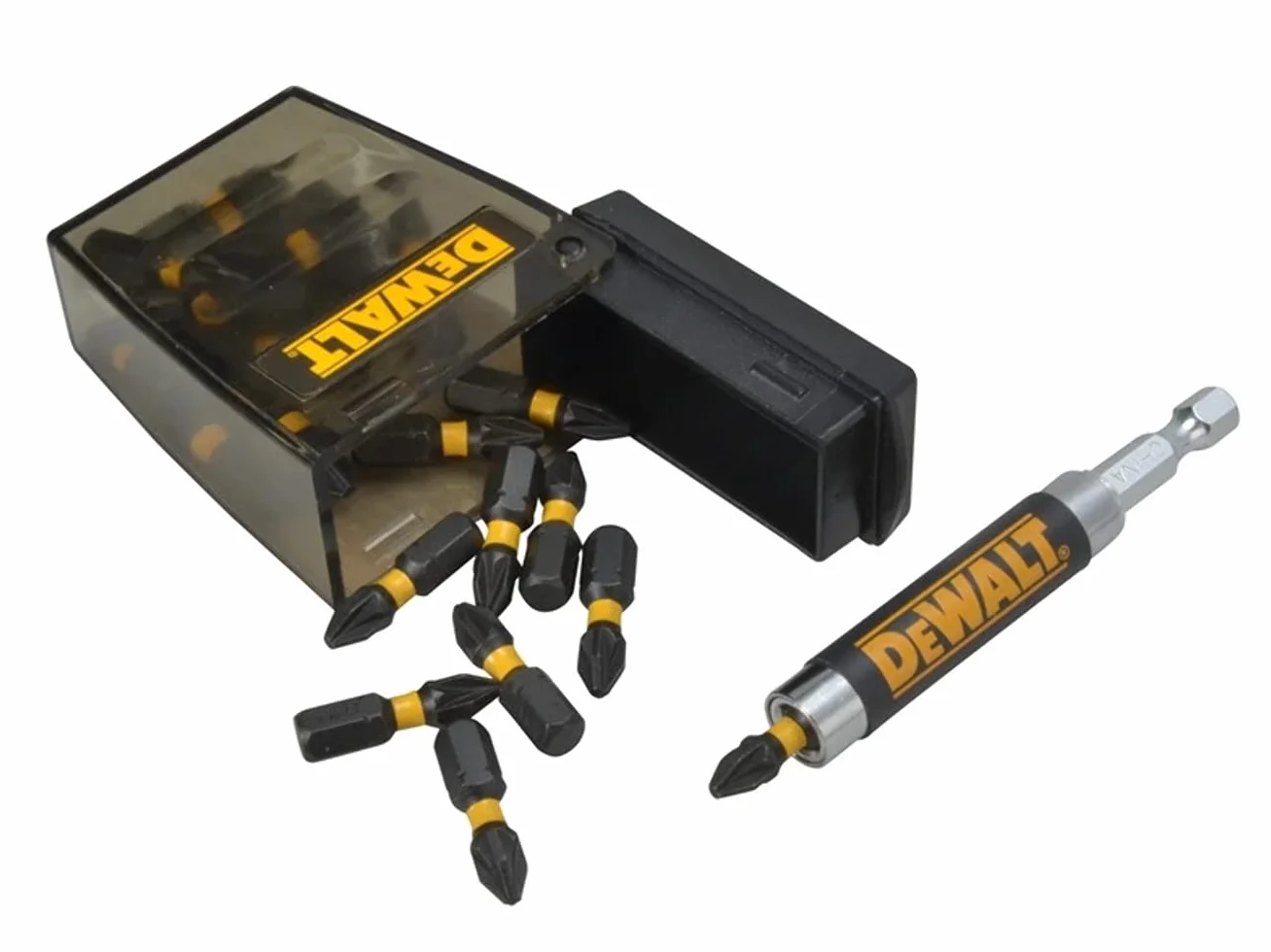 Dewalt DT70527T-QZ DT70527T 25 mm wkrętak udarowy PZ2 bity (25-pak dozownik Tic Tac), wielokolorowy