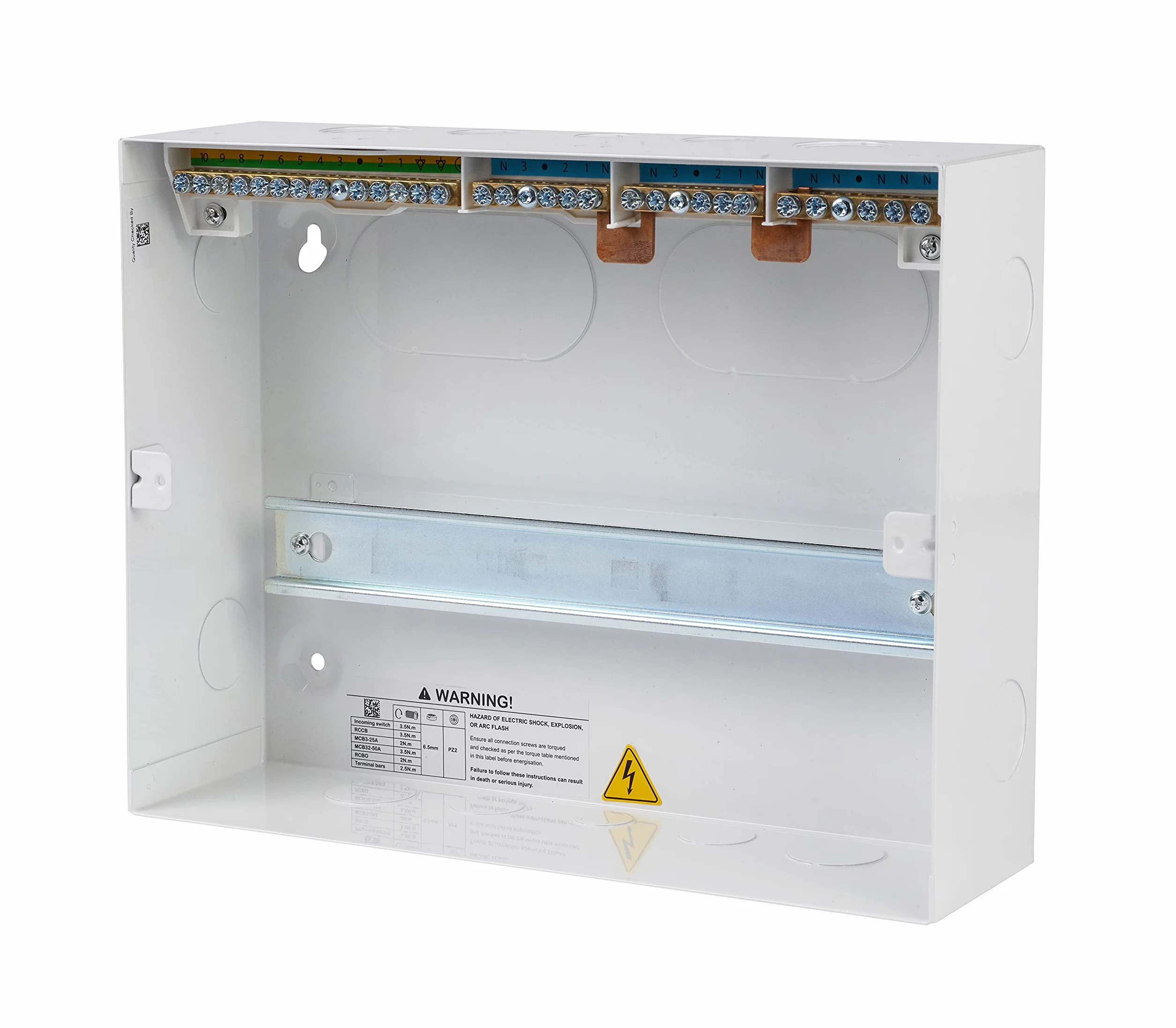Schneider Electric Easy9, kompaktowy, 10-drożny metalowy pojemnik, pusta jednostka konsumpcyjna, EZ9E10MCCU, biały