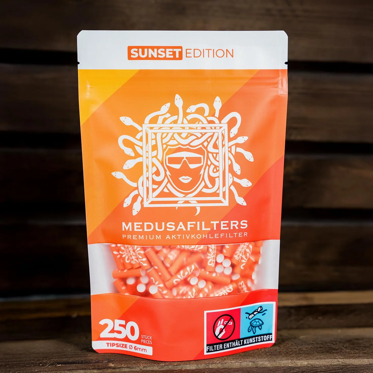 Medusafilters Slim Premium filtr z węglem aktywnym 6 mm 25 sztuk Made in Germany