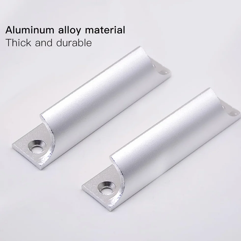 Ukryte uchwyty do szafek niewidoczne uchwyty do szafek szuflad szafa ze stopu aluminium, srebrny
