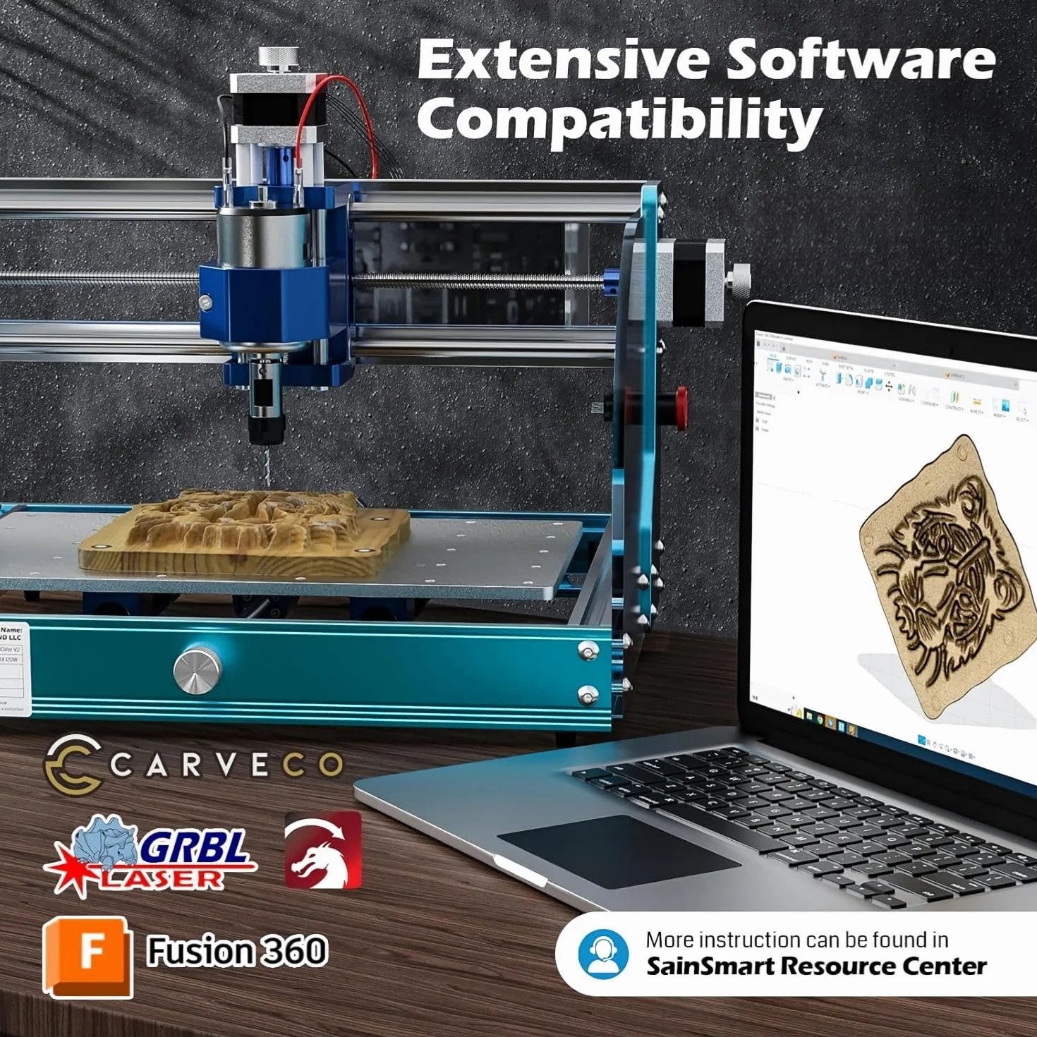 Genmitsu frezarka CNC 3018-PROVER, zestaw do grawerowania z aluminiową ramą, sterowanie GRBL i wyłącznik, frezarka CNC do drewna, akrylu i płyty MDF | Rama aluminiowa, sterowanie GRBL, wyłącznik awaryjny, do drewna, akrylu i płyty MDF