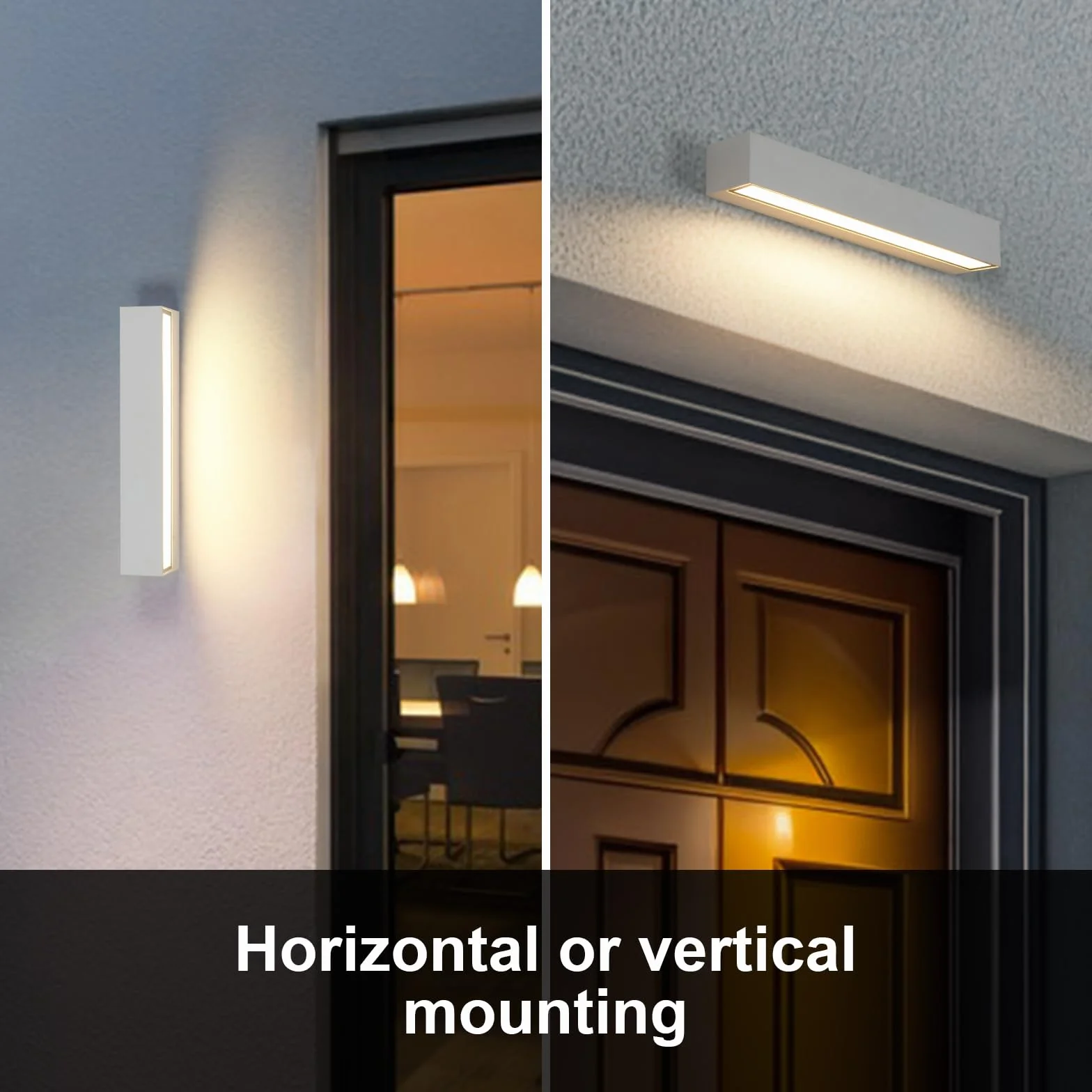 Riserva Zewnętrzna lampa ścienna LED 16 W, wodoodporna IP65 lampa zewnętrzna, 3000 K ciepła biel czarna lampa ścienna do wnętrz 30 cm