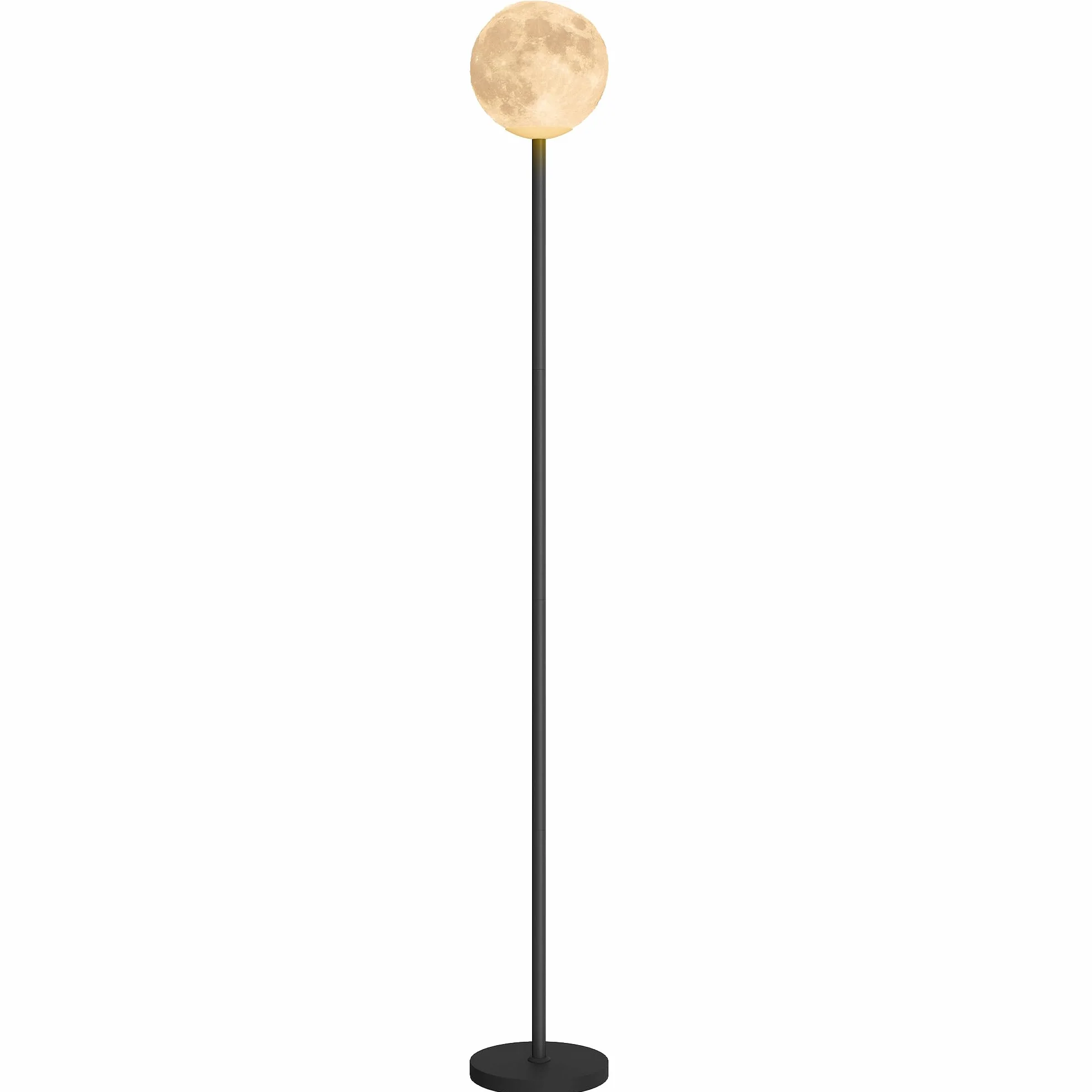 HOMCOM 3D Moon Floor Lamp 140 cm Standing Lamp LED Black