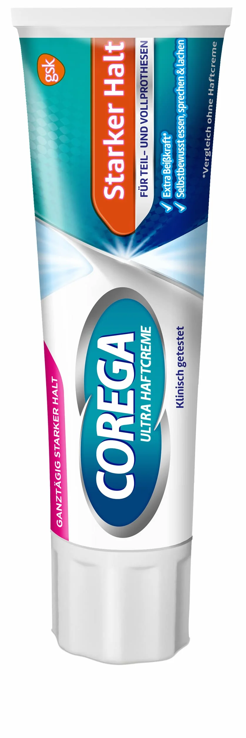 Corega Ultra krem samoprzylepny, mocny chwyt do protez/trzecich zębów, 1 x 40 g