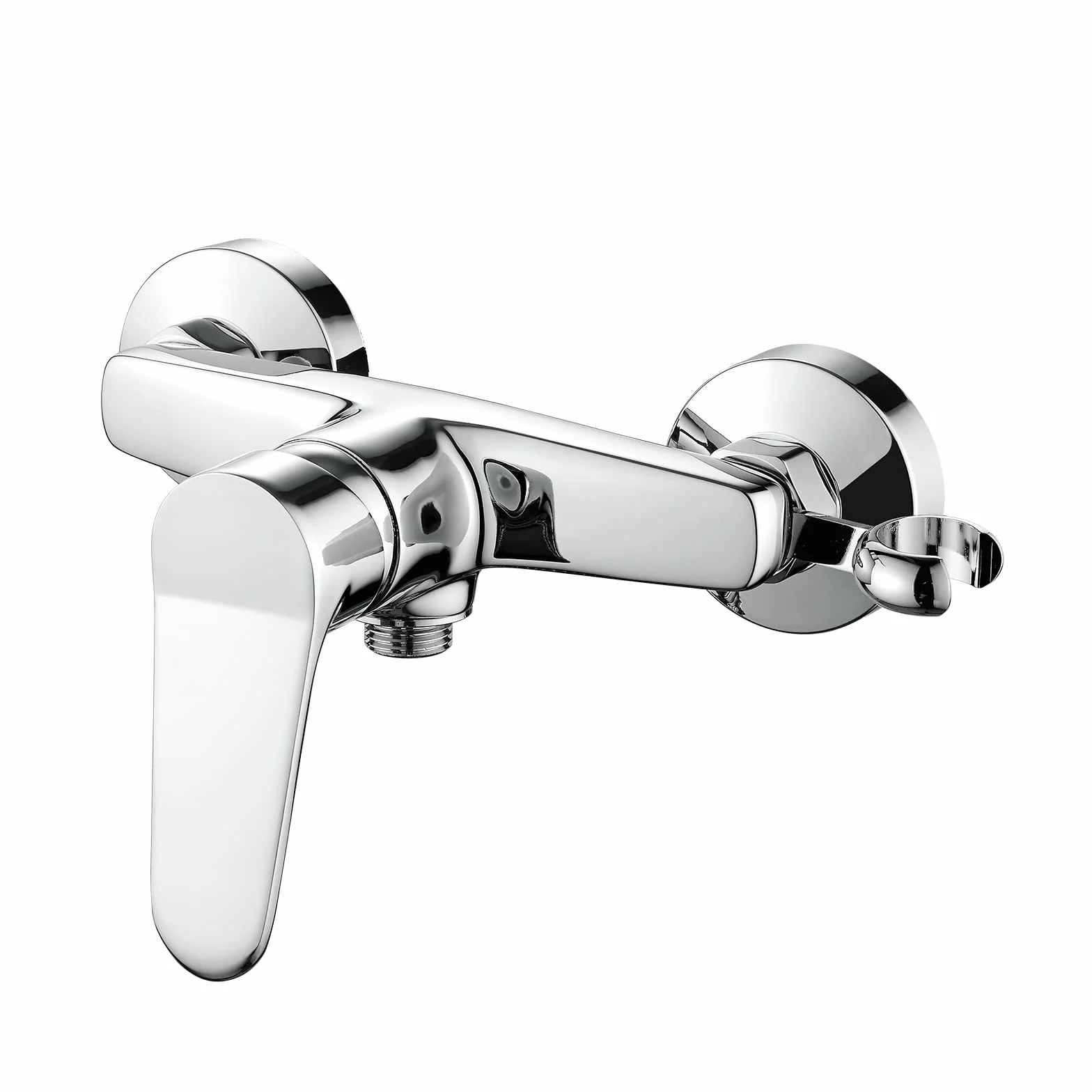 Ibergrif M12059-1 Bateria prysznicowa z uchwytem prysznicowym, jednouchwytowa bateria prysznicowa bez głowicy prysznicowej i węża, łatwa instalacja, mosiądz, chrom