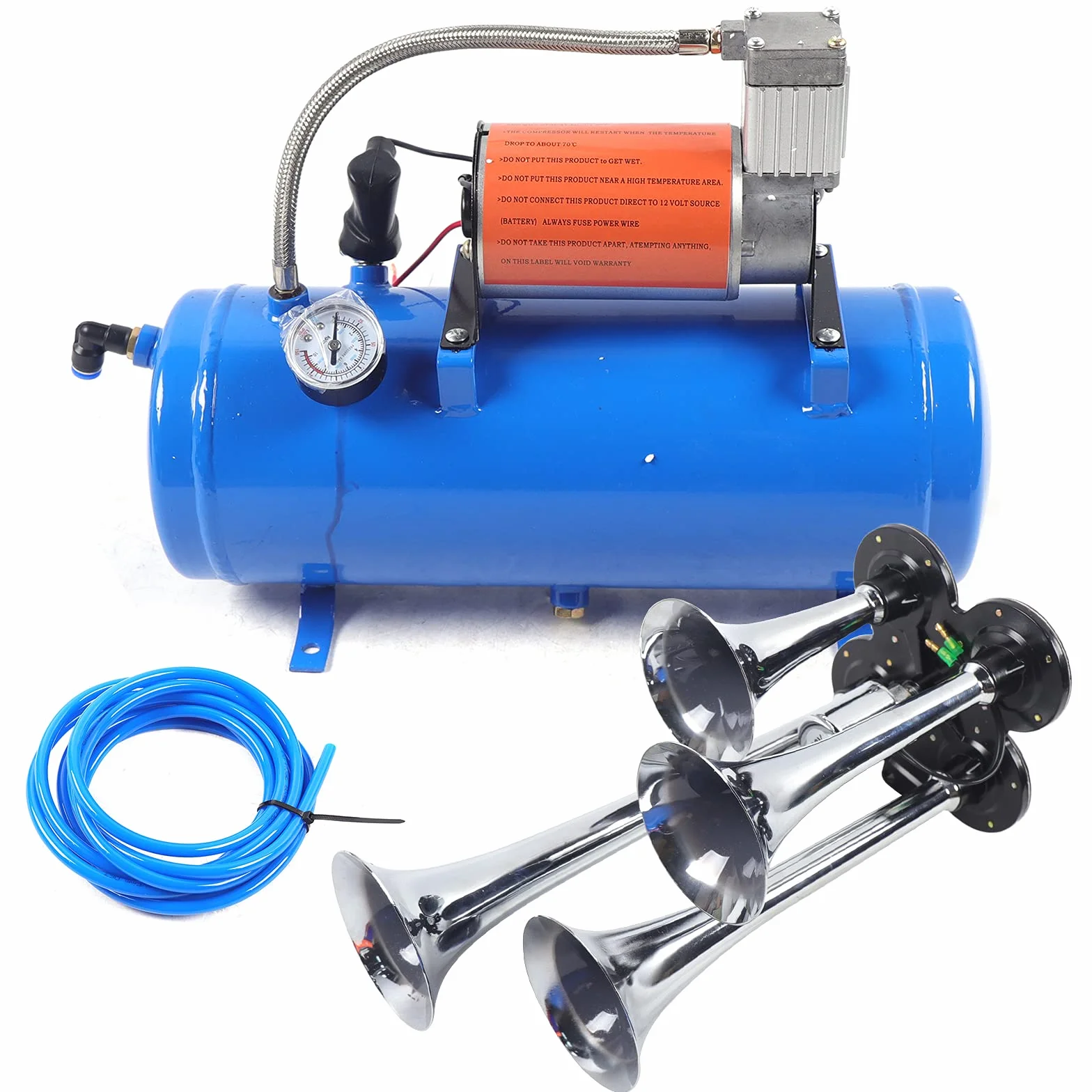 Sprężarka powietrza | kompresor powietrza | zestaw 6 litrów z 150 psi 12 V 6 l sprężarka powietrza kompresor 4 trąbki