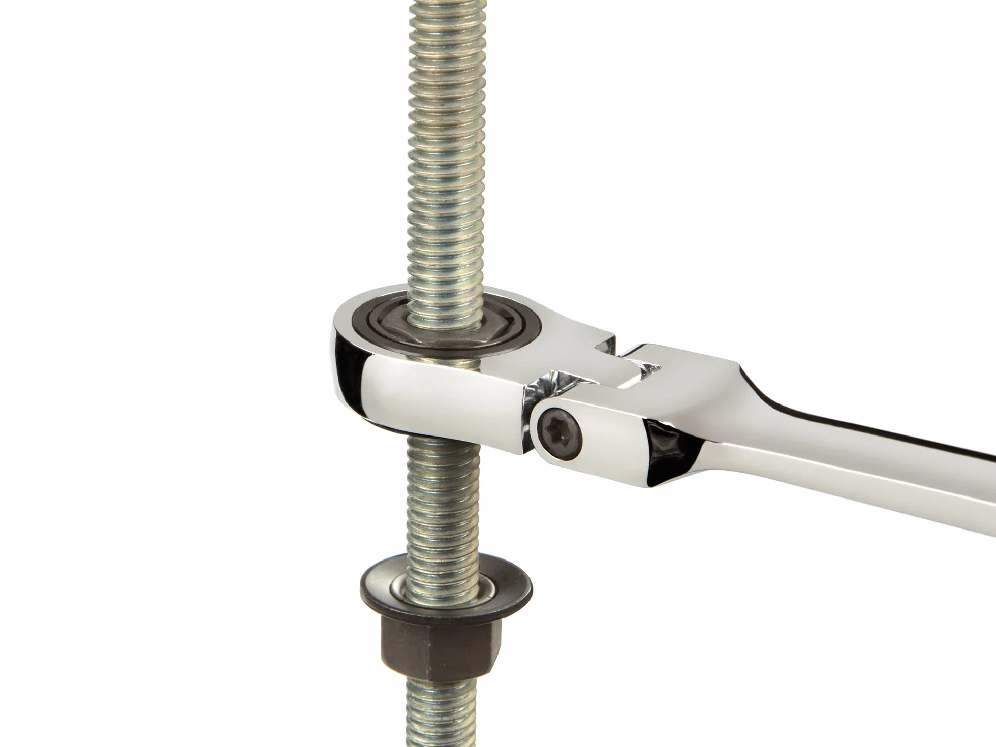TEKTON WRN57170 zestaw kluczy płasko-oczkowych z grzechotką, metryczny, 8 mm-19 mm, 12-częściowy, srebrny