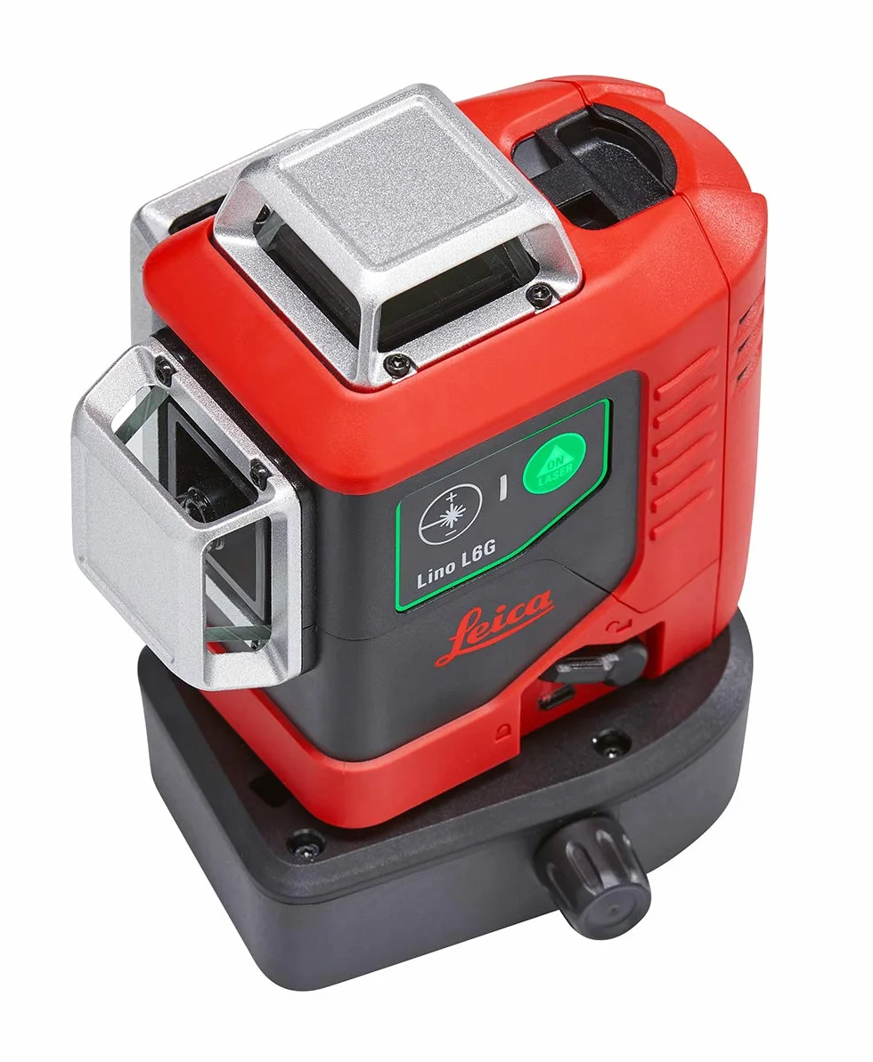 Leica Lino L6Gs – 3 x 360 stopni laser liniowy z akumulatorem litowo-jonowym i ładowarką w torbie (zielony laser, obszar roboczy: 35 m)