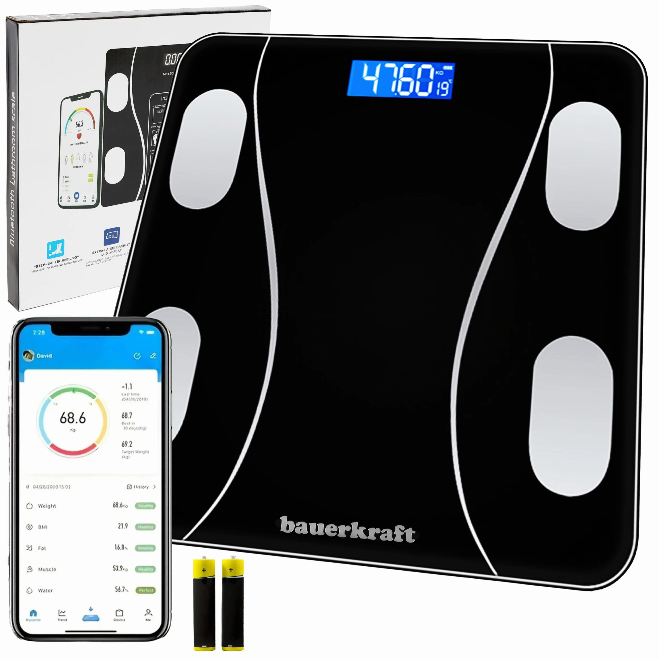 Waga łazienkowa analityczna smart do 180 kg
