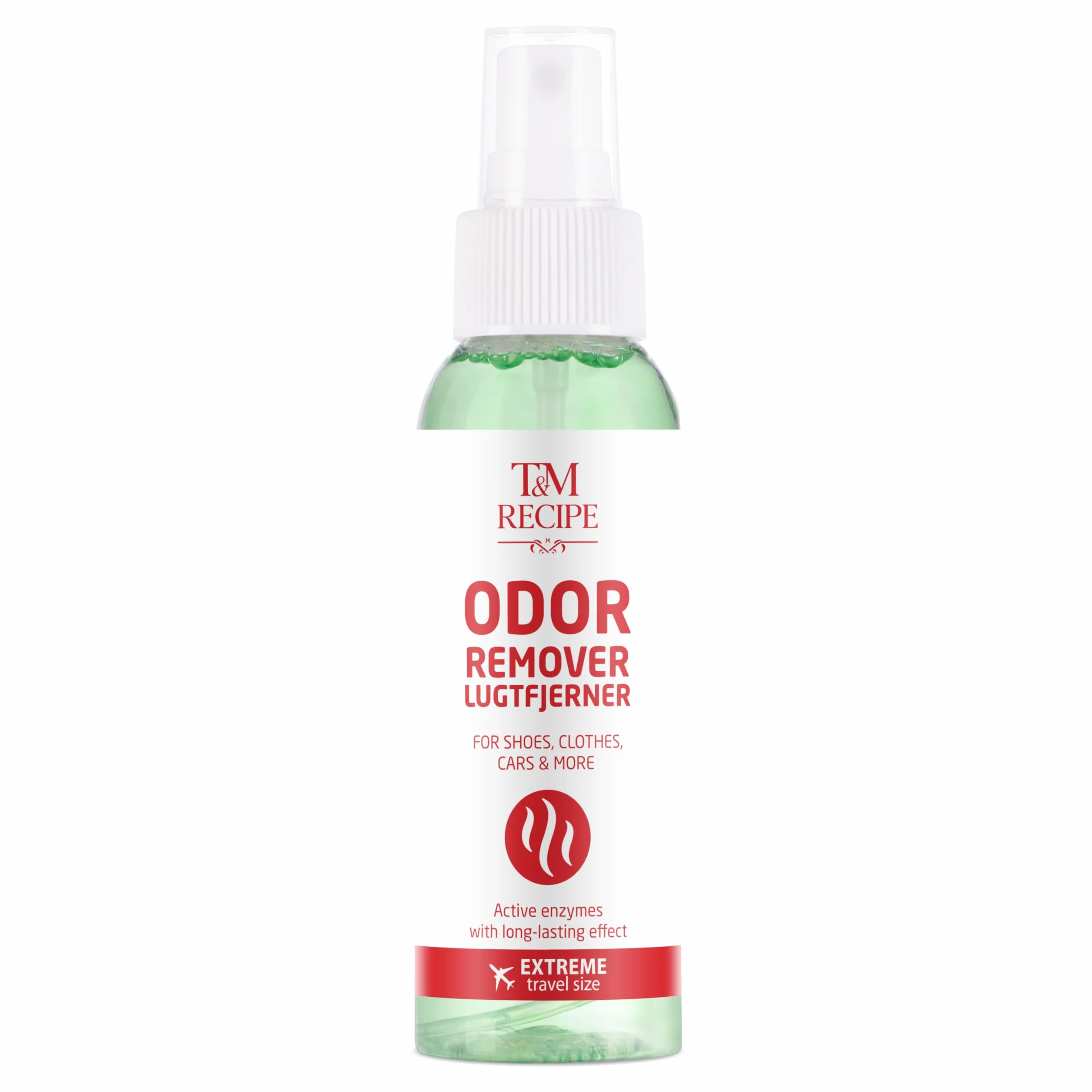 T&M Recipe Odour Eliminator odświeżacz powietrza w sprayu - Dezodorant do domu, samochodu, tkanin i tapicerki - Szybko działający spray do pomieszczeń na bazie enzymów, łatwy w aplikacji dezodorant do