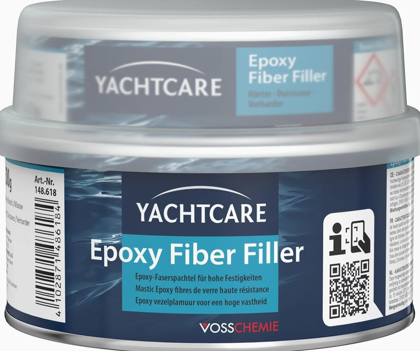 Yachtcare Epoxy Fiber Filler szpachla z włókna szklanego 500 g – wzmocniona włóknem epoksydowa masa szpachlowa