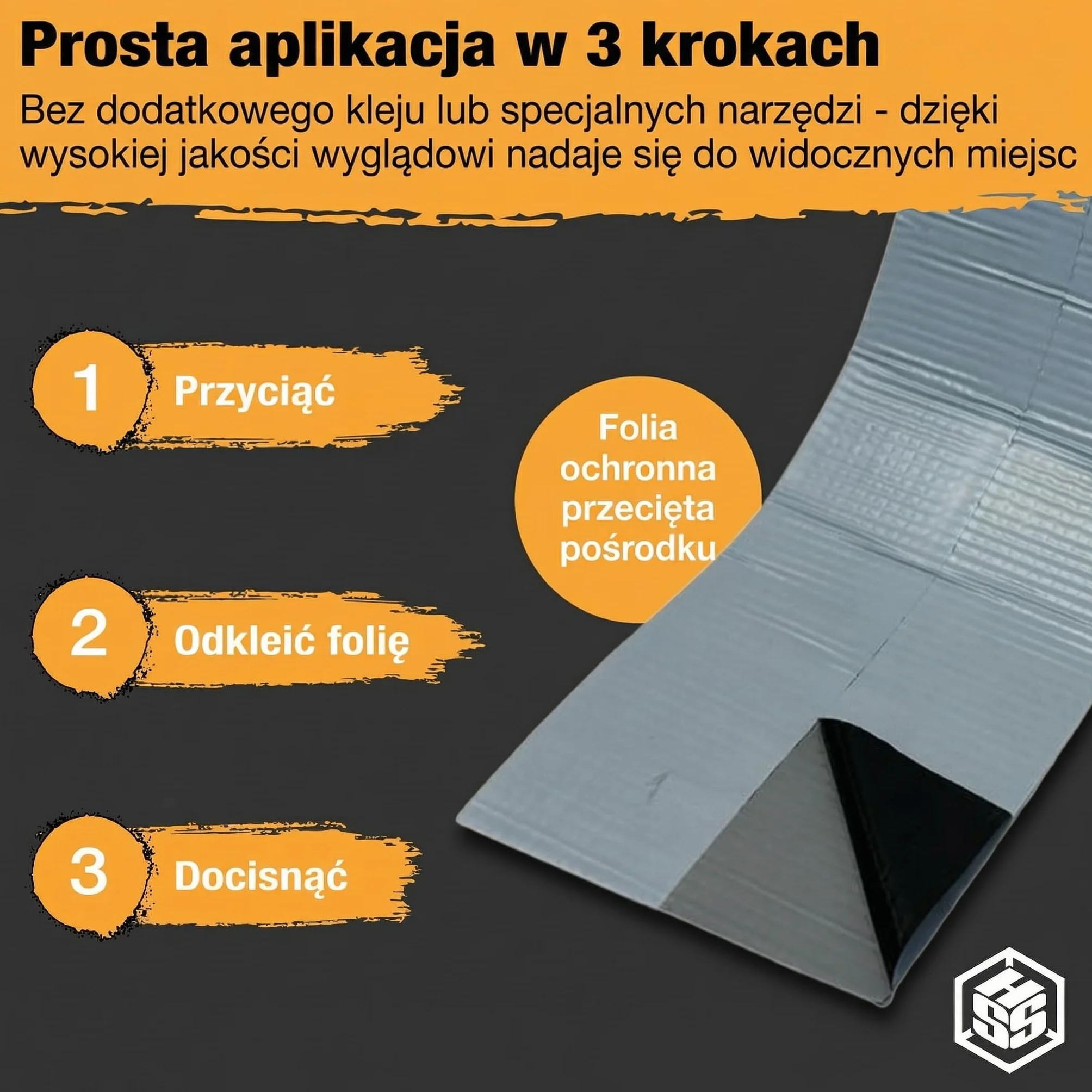 Taśma Butylowa EPDM 10cm x 5m Wodoodporna Naprawcza Dach Rynny Beton PVC Odporna na UV