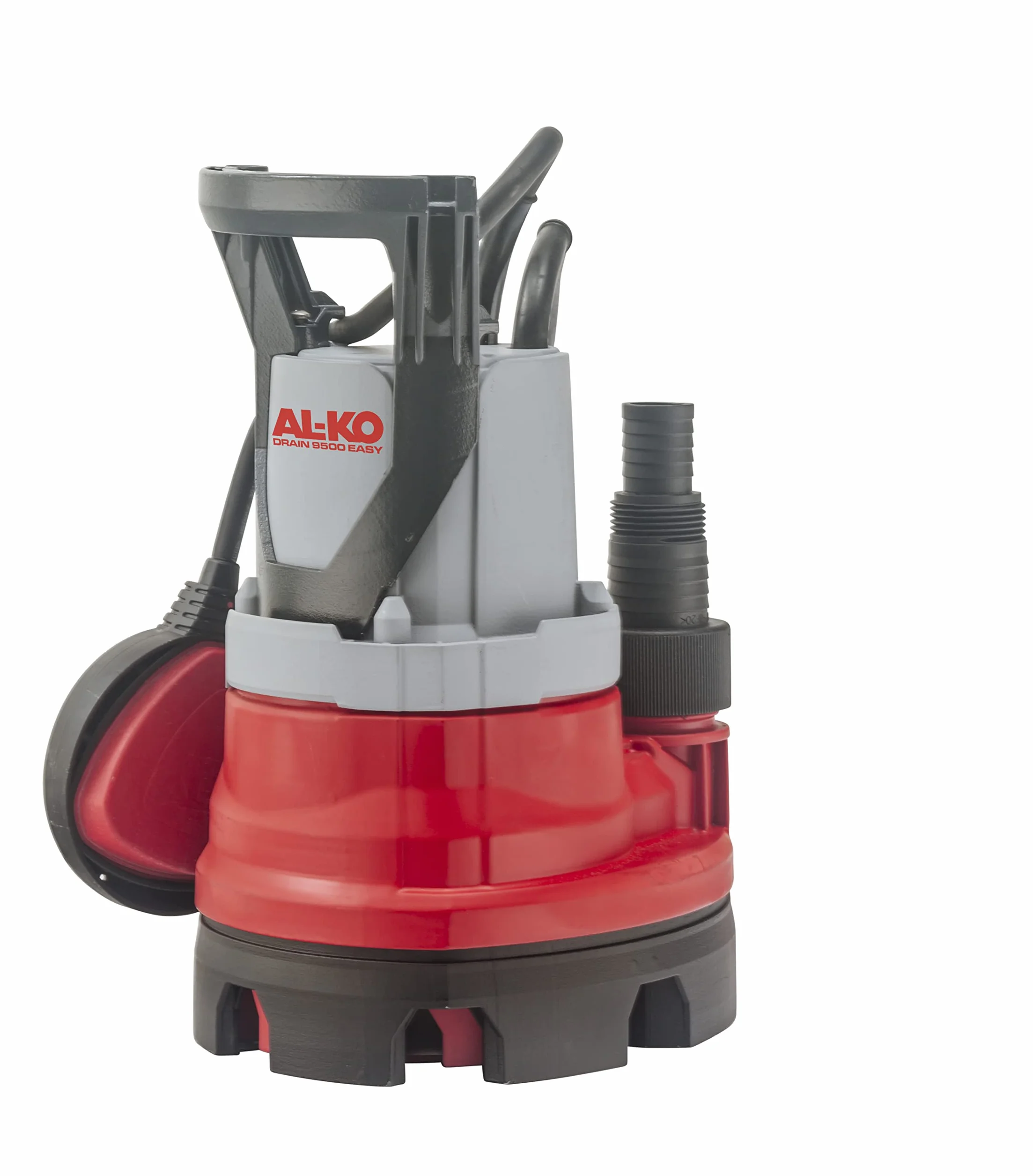 AL-KO Pompa zanurzeniowa do brudnej wody Drain 9500 Easy, moc silnika 300 W, maks. wysokość tłoczenia 6 m, maks. wydajność tłoczenia 8500 l/h, maks. wielkość ziarna 25 mm, czerwono-szaro-czarna