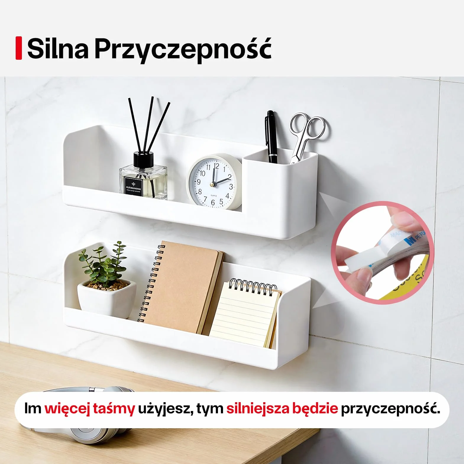 Tasma Dwustronna, 10 mm × 3 m Dwustronna Taśma Klejąca, 1600T PE - Extra Mocna Taśma Dwustronna, Wodoodporna Taśma Montażowa, Taśma Piankowa do Dekoracji Domu, Biura i Szkoły