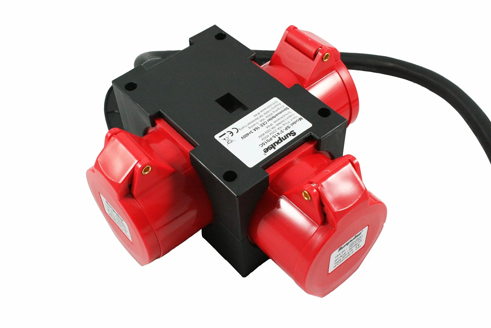 91445 CEE Adapter 16A 400V 3 X 16 A rozdzielacz mocy zużywanej na placu budowy