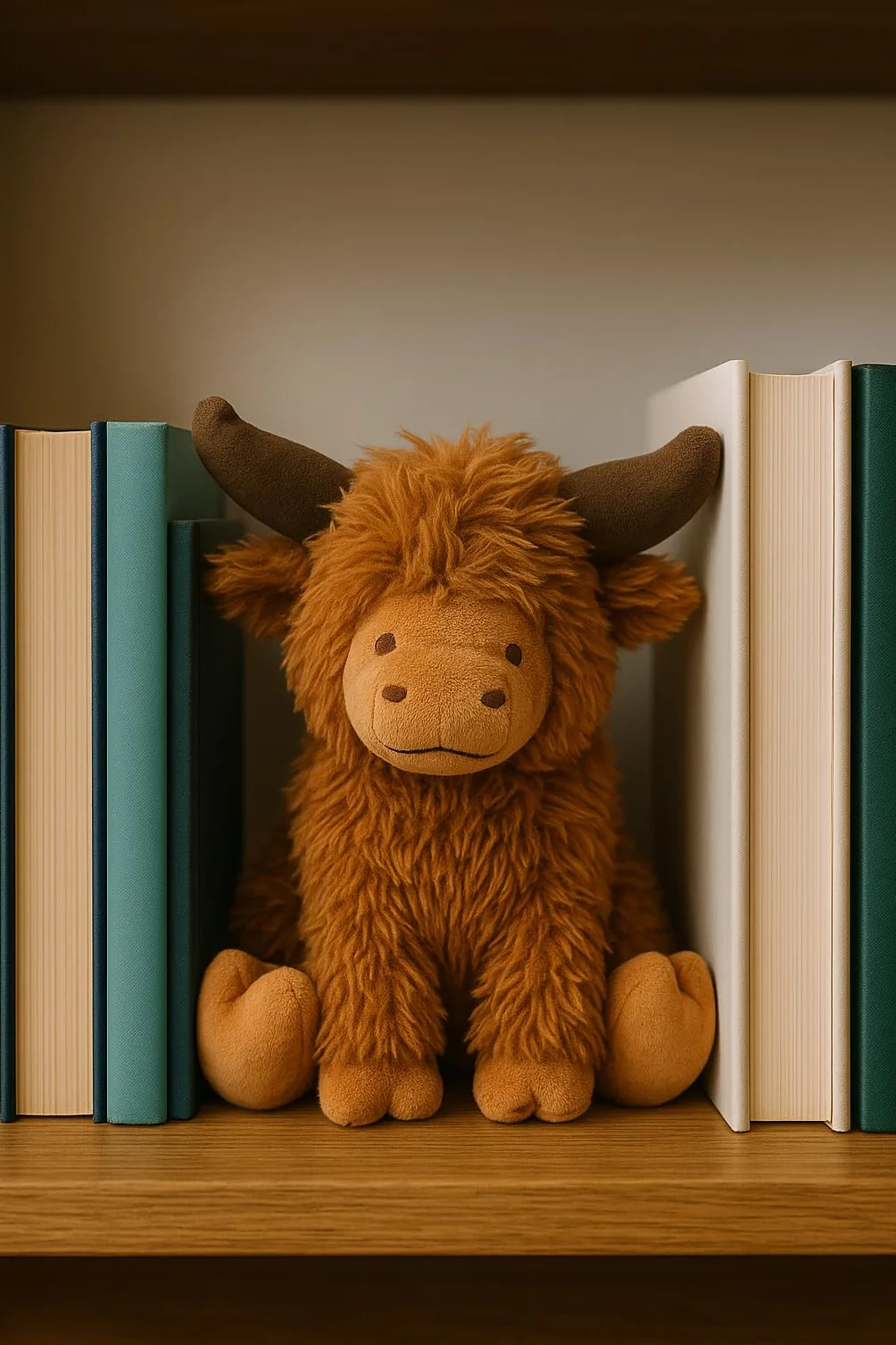 Khevga Stoper do drzwi z materiału – wysokiej jakości uchwyt na drzwi Highland Cattle, waga 1 kg, wysokość 23 cm, rustykalny design, odbojnik drzwiowy, dekoracja do salonu, biura i pokoju dziecięcego