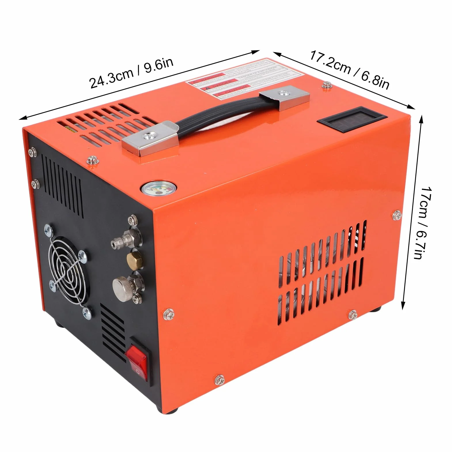 SEAFRONT Sprężarka Powietrza PCP 4500PSI Pod Wysokim Ciśnieniem Pompa Powietrza z Wyświetlaczem Temperatury w Czasie Rzeczywistym Wbudowane w (Wtyczka UE 220V)