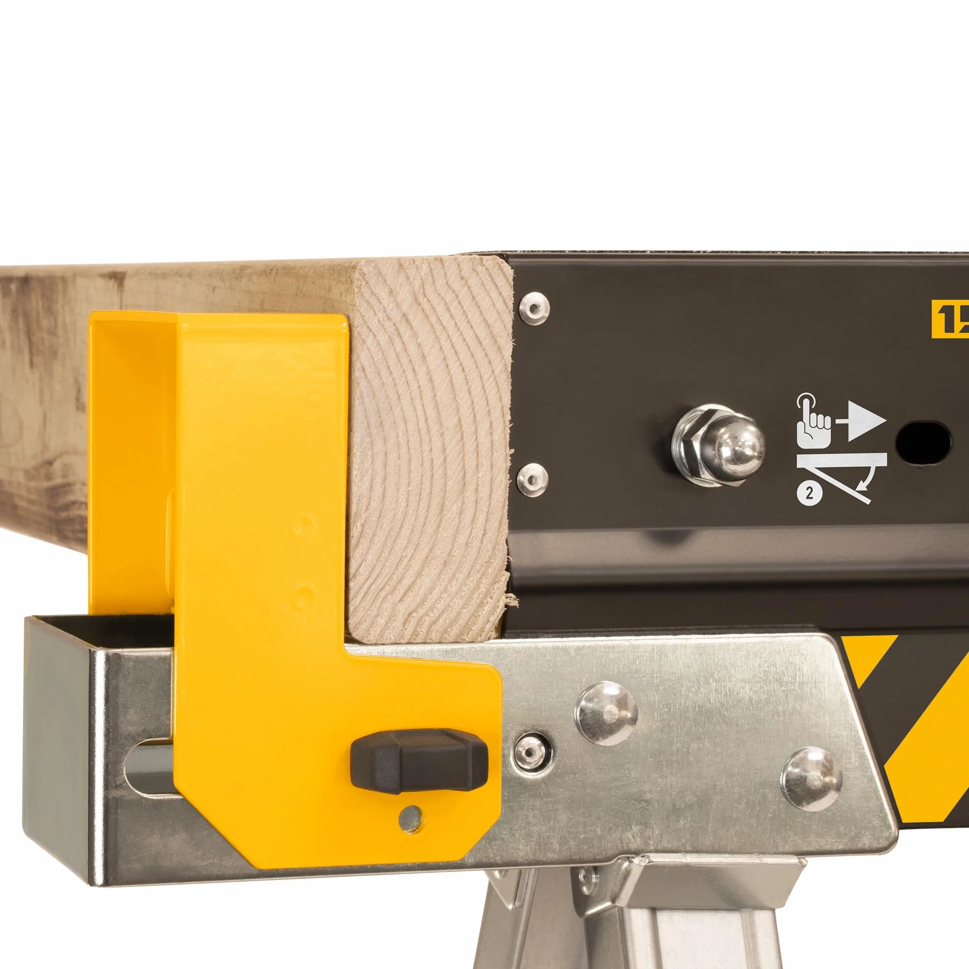 ROUGHNECK® COLT 600E Sawhorse, Heavy Duty Steel Construction, Weight-Baring Capacity 589kg each, 1178kg Per Pair with Height Adjustable Legs for Woodworking & Construction – 2 Pack