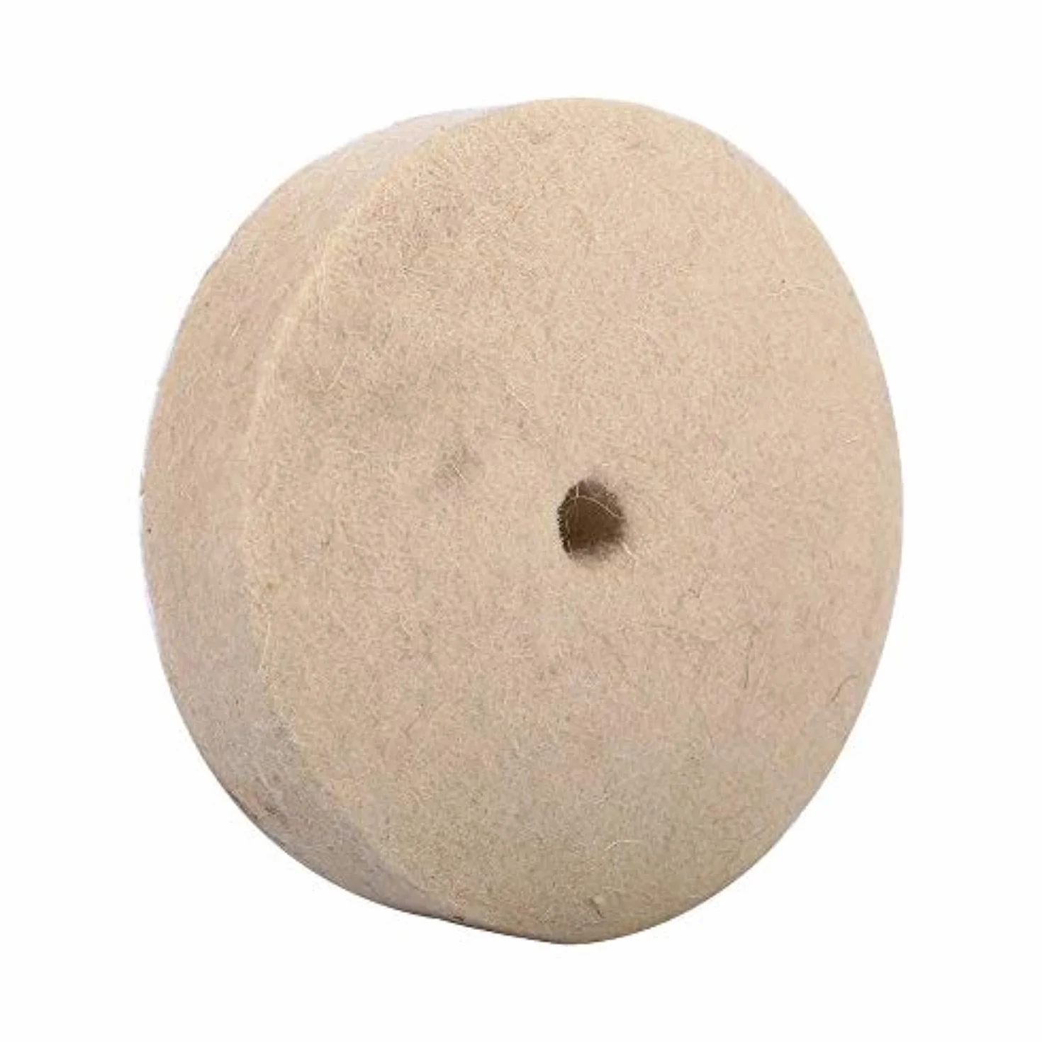 4 szt. Filcowa tarcza polerska Polerowanie wełny Tarcza polerska Szlifowanie okrągłe koło Miękka filcowa podkładka polerska 100x25mm beżowa