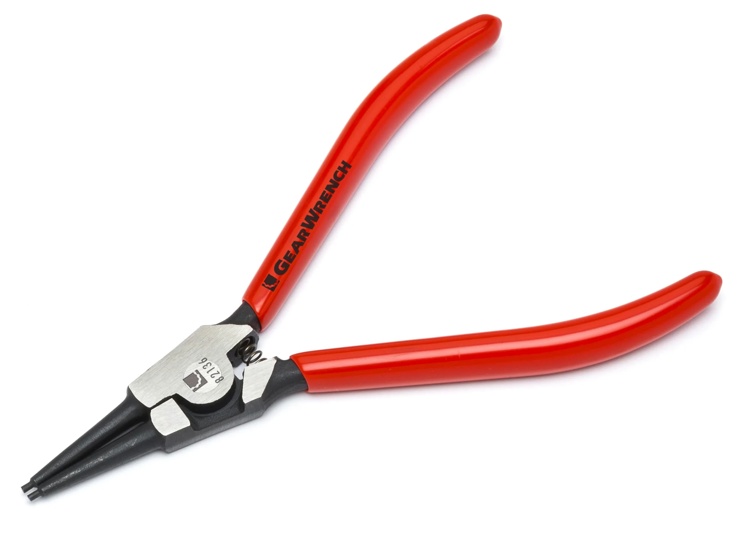GearWrench 82136 17,78 cm proste stałe końcówki zewnętrzne szczypce do pierścieni zatrzaskowych, czarne