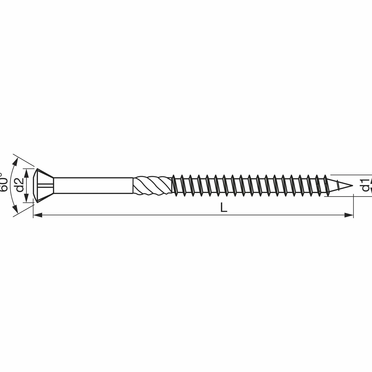 EUROTEC śruba do fasady 4,5 x 70 mm stal nierdzewna C1 czarna