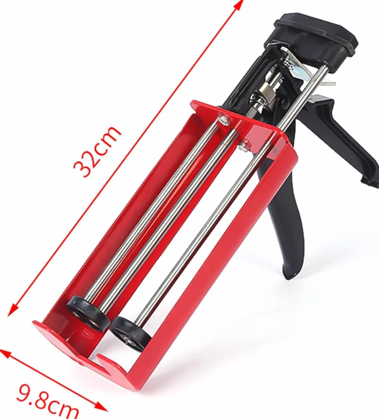 Pistolet Do Uszczelniania 400 Ml Na Dwa Wkłady Do żywic Epoksydowych, Akrylowych, Silikonowych — Ręczny Pistolet Do Uszczelniania, Aplikator Do Kleju Dwuskładnikowego Z Wygodnym Uchwytem
