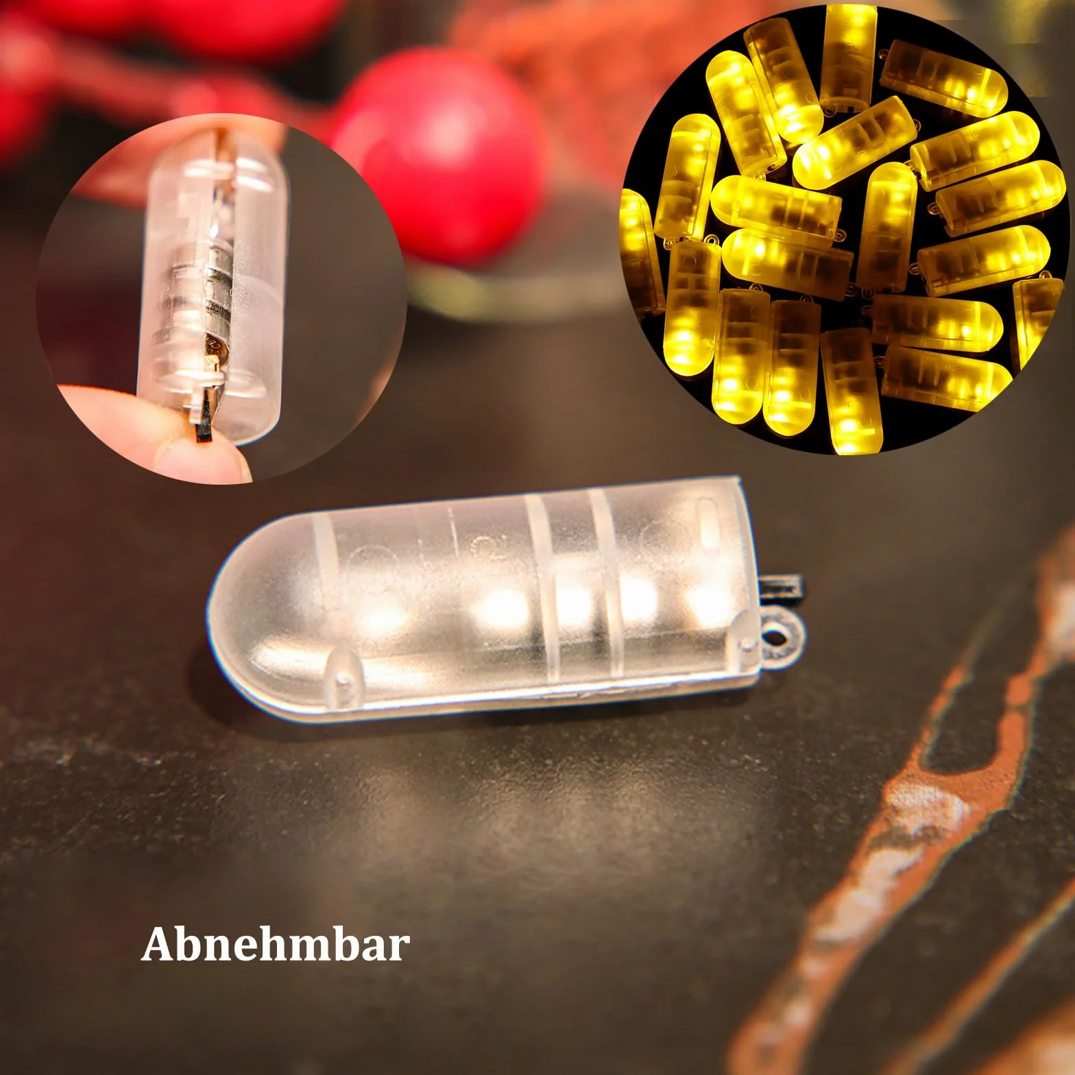 ENLACE Mini żarówki LED do balonów, 20 sztuk żarówek LED zasilanych na baterie, ciepła biel, mini światło LED, żarówka do balonów, latarni papierowych, na wesele, Halloween, Boże Narodzenie, dekoracja