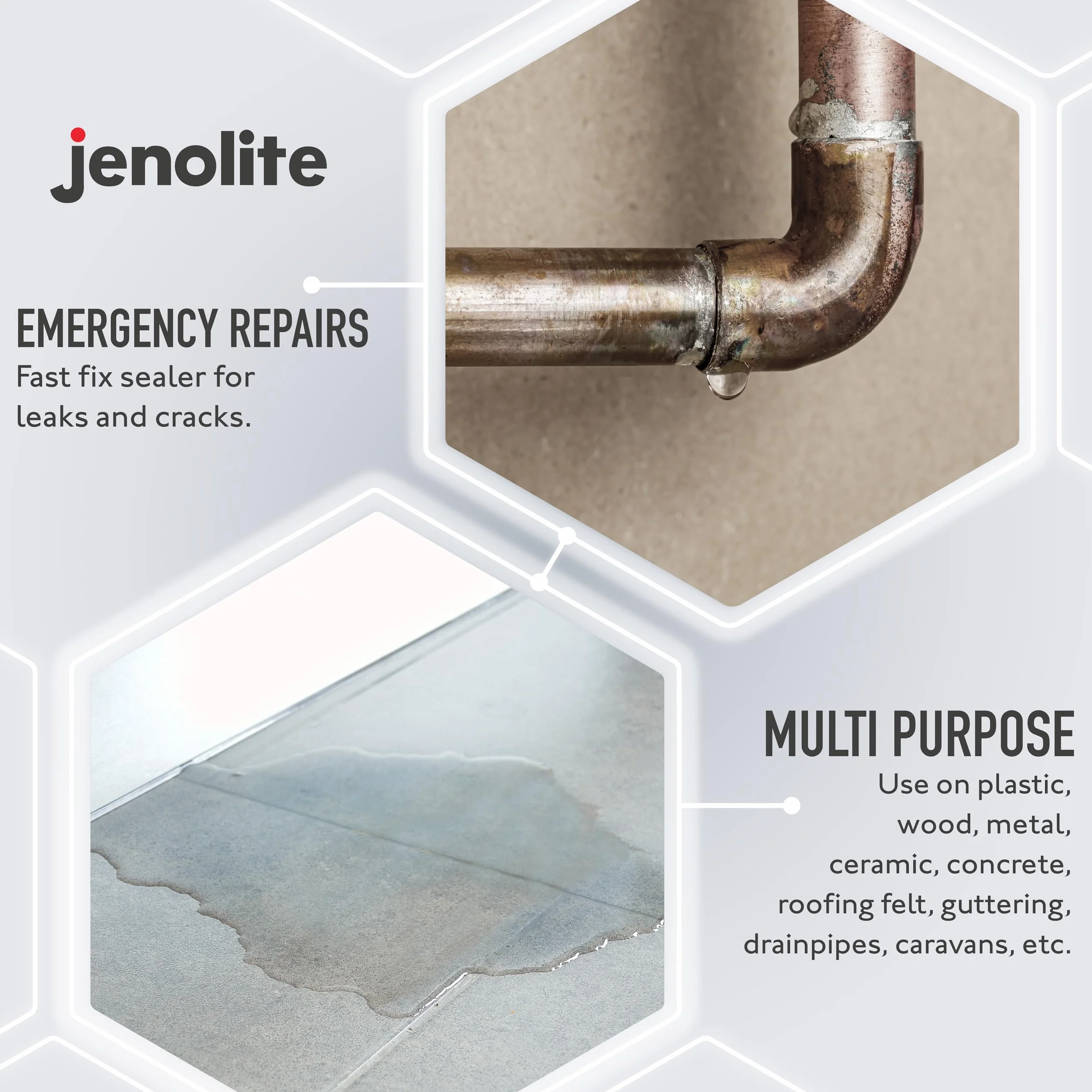 JENOLITE Stop Leak Sealer Spray, wodoodporny uszczelniacz, przezroczysty, 400 ml