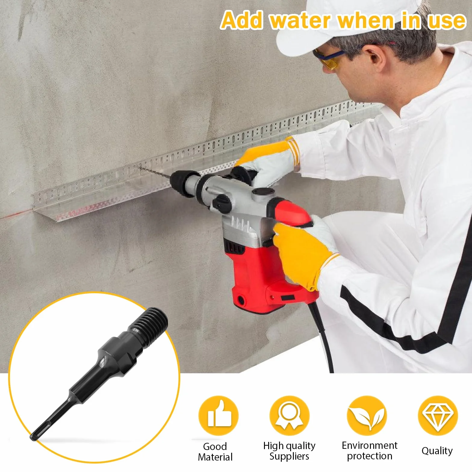 UNC SDS Adapter: 1 1/4 UNC na SDS Plus adapter do diamentowej koronki wiertniczej, adapter do wiertła rdzeniowego, adapter do wierteł betonowych, lekkie przedłużanie wiercenia, niełatwe do
