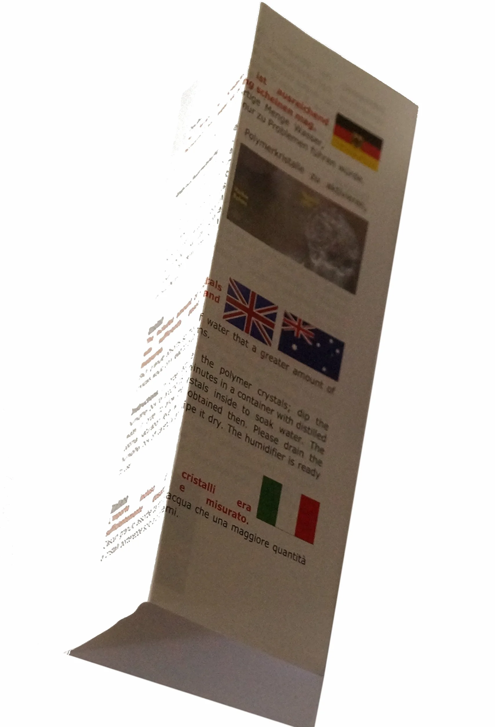 GERMANUS Humidor Nawilżacz do cygar, długa konstrukcja, czarny, z kryształkami