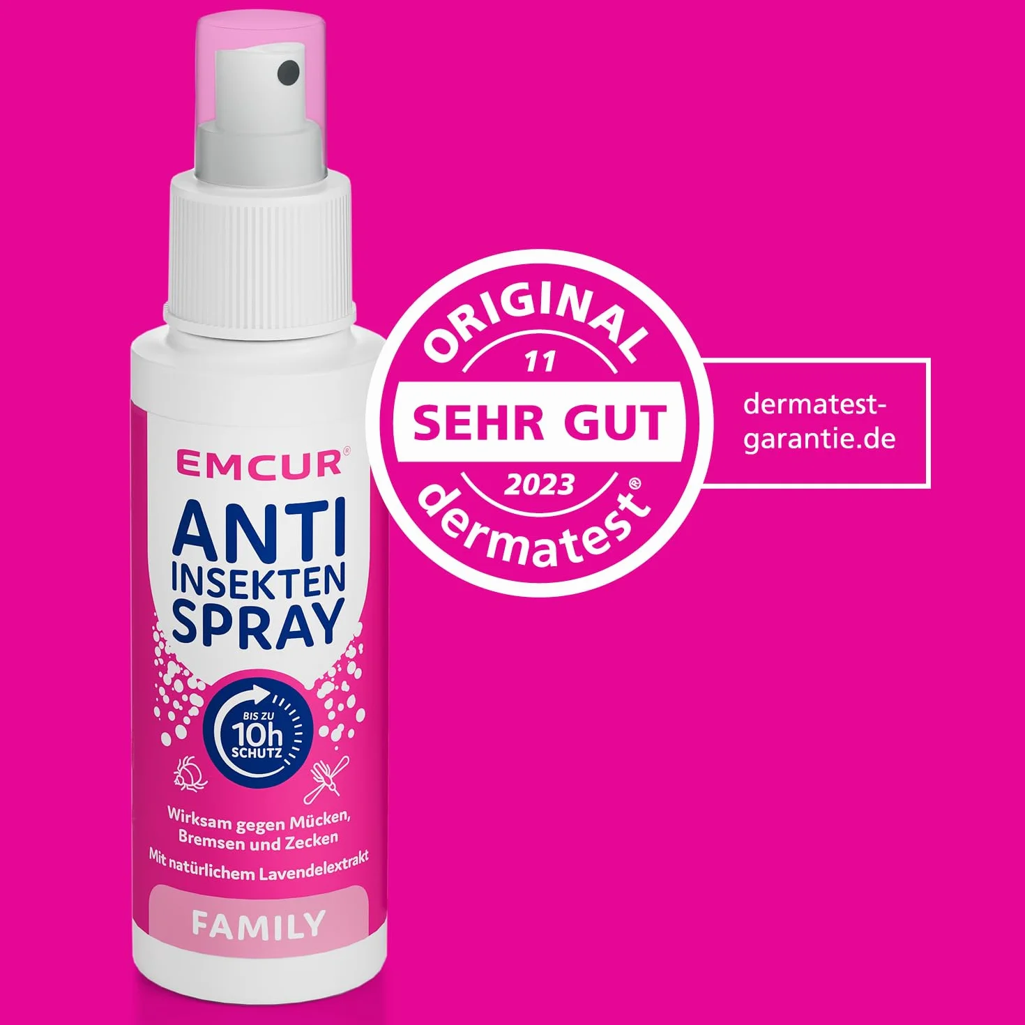 Emcur Spray przeciw owadom z pompką 10h ochrona ekstrakt lawendy dla dzieci od 2 lat