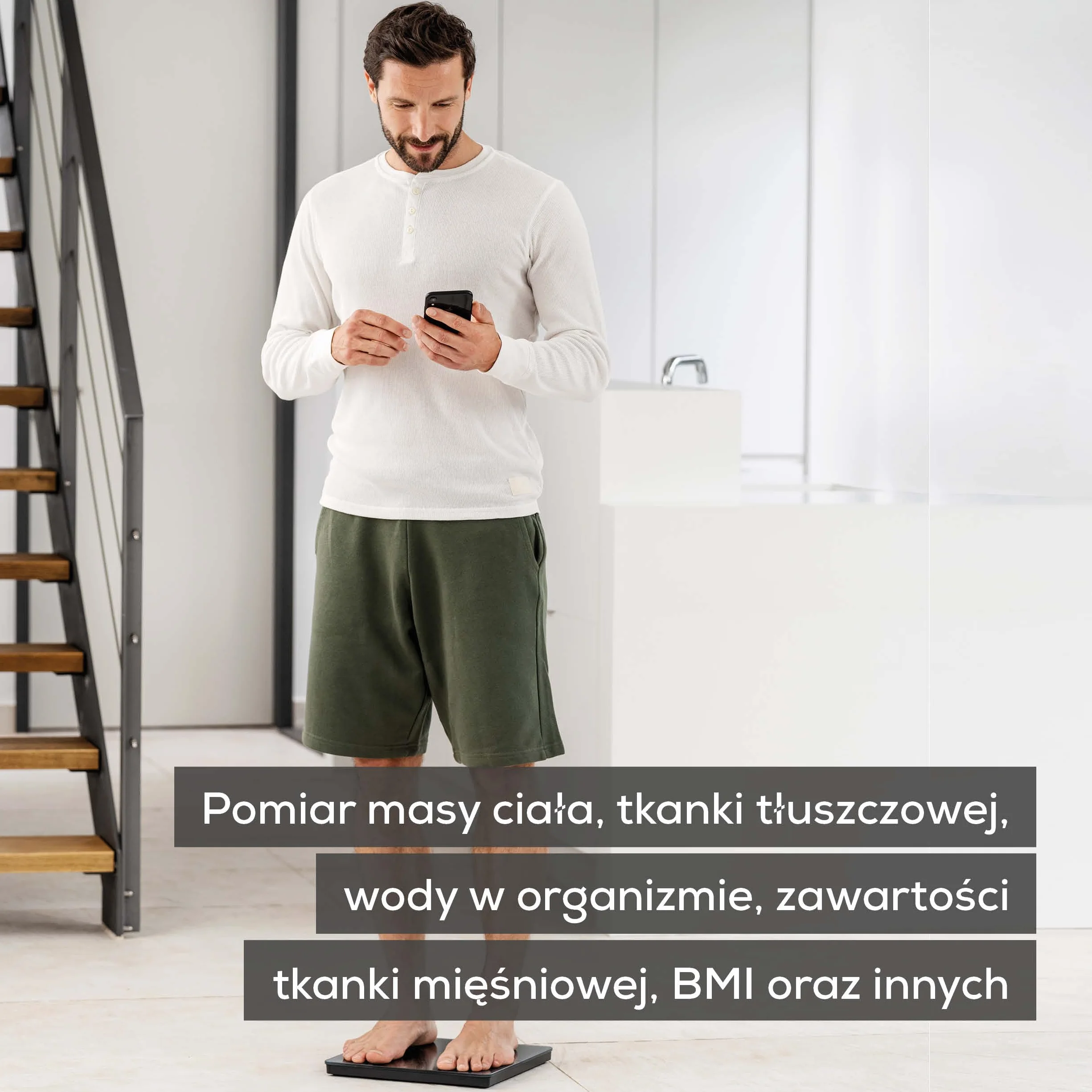 Beurer BF 500 cyfrowa waga łazienkowa Bluetooth pomiar tkanki tłuszczowej mięśni kalorii Apple Health
