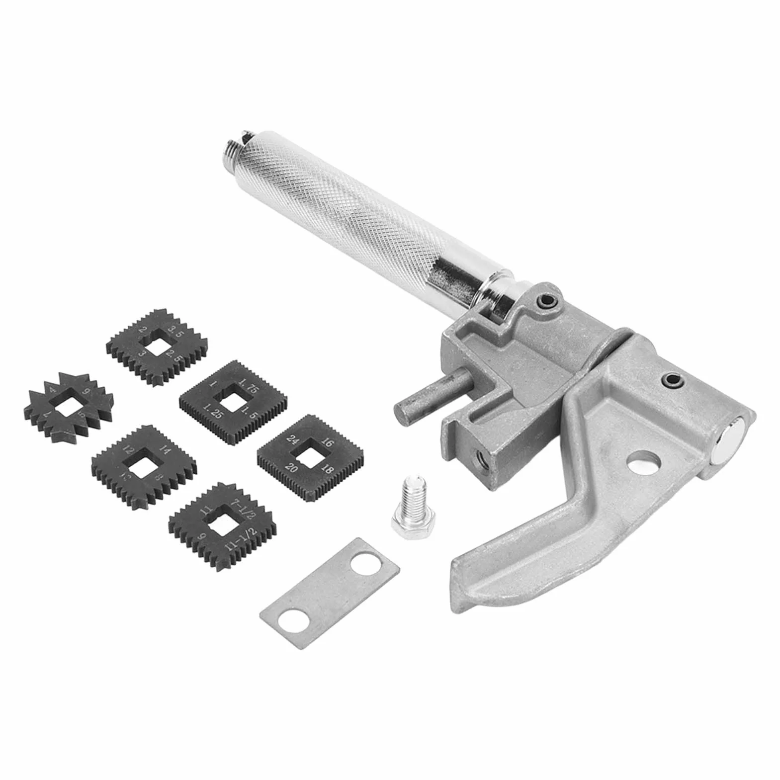 Generic Zestaw do Naprawy Gwintów Wysokowydajny Chwytak do Gwintów Zewnętrznych ze Stopu Aluminium średnicy Zewnętrznej 1-1/4"-5", w Komplecie z 9 Wymiennymi Częściami, Wygodny dla Entuzjastów