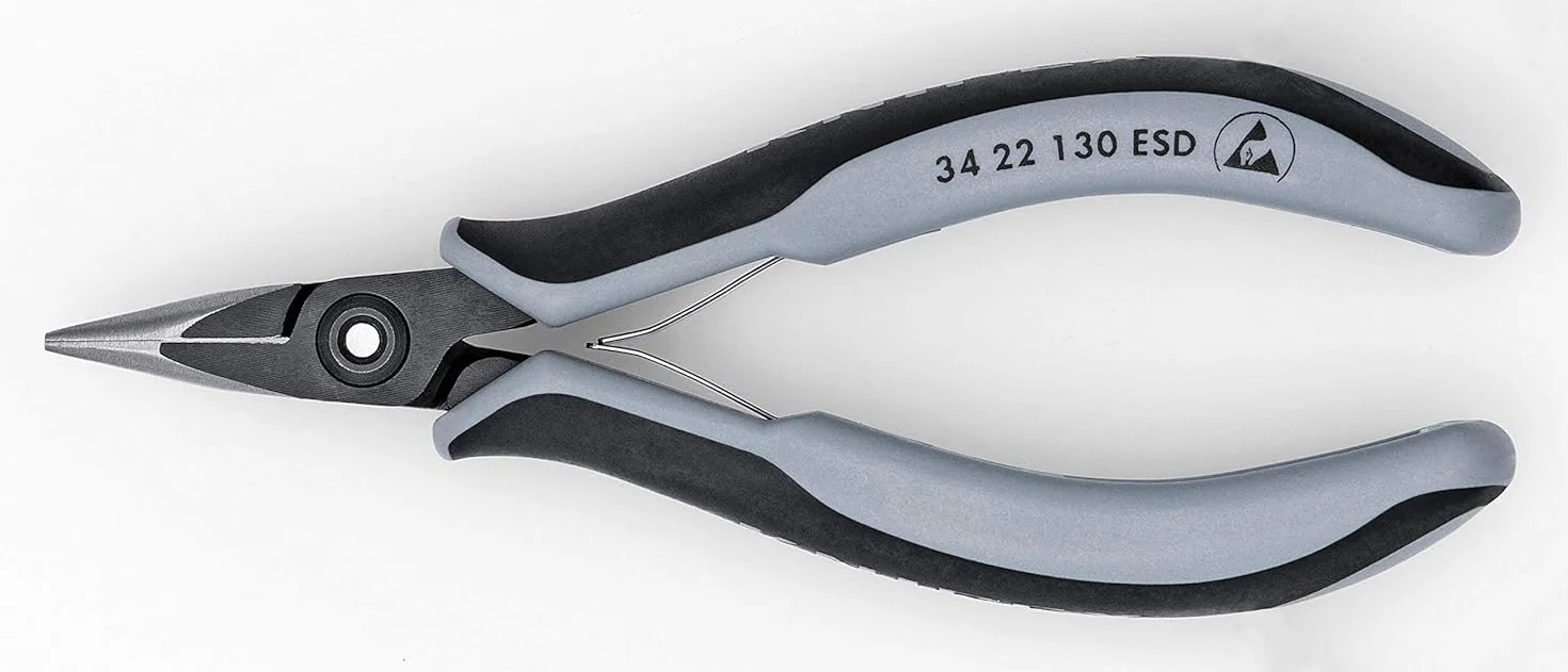 KNIPEX Szczypce precyzyjne dla elektroników ESD z osłonkami wielokomponentowymi 130 mm, 34 22 130 ESD