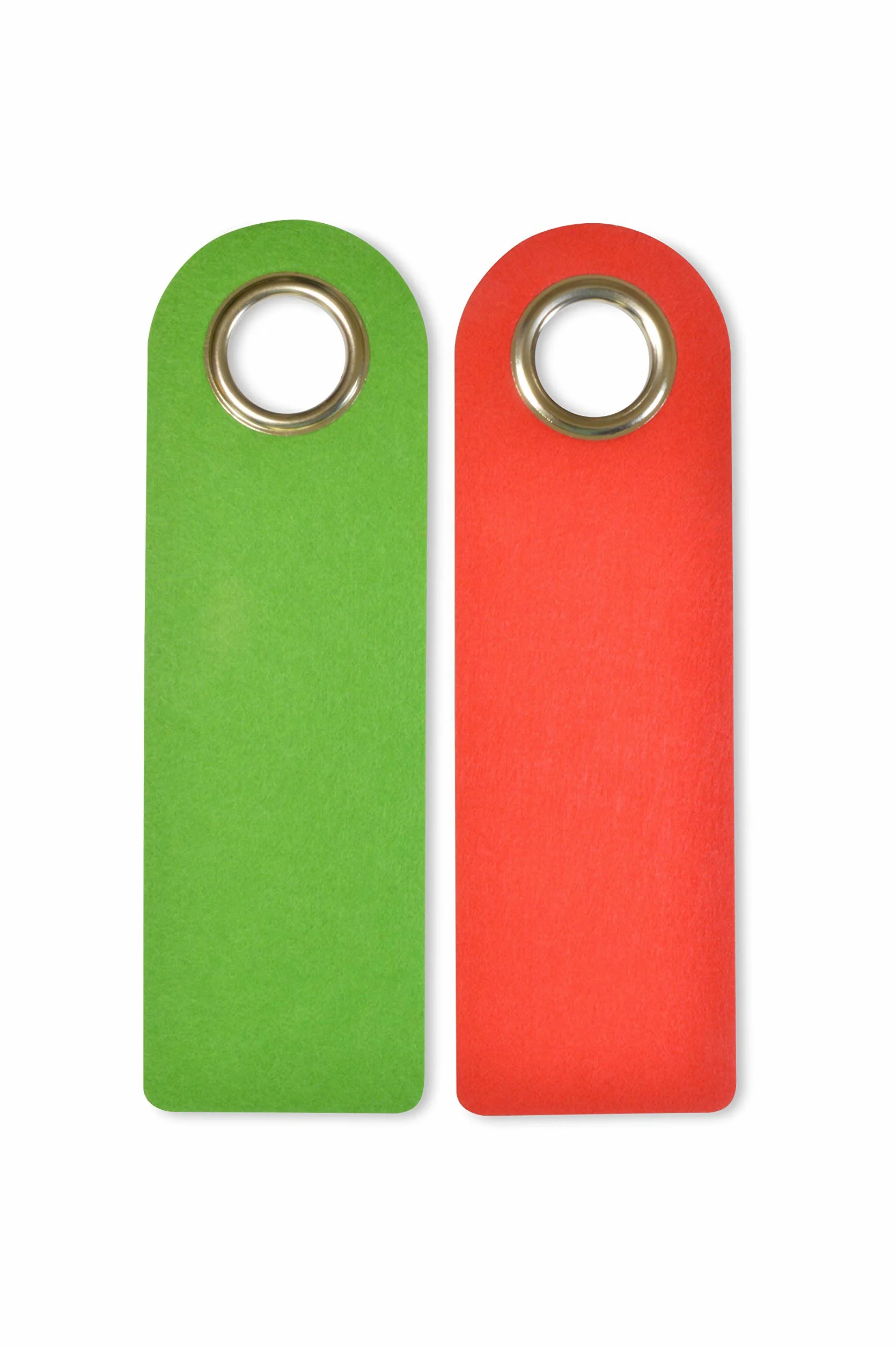 5 x 2 NEUTRALNY ZIELONY i CZERWONY wakacje/zajęte znaki na drzwi z filcu - 27 x 8,5 cm - Metalowy pierścień ochronny - Idealny do łazienek, sypialni, biura i więcej - znak nie przeszkadzaj - DND Niemcy