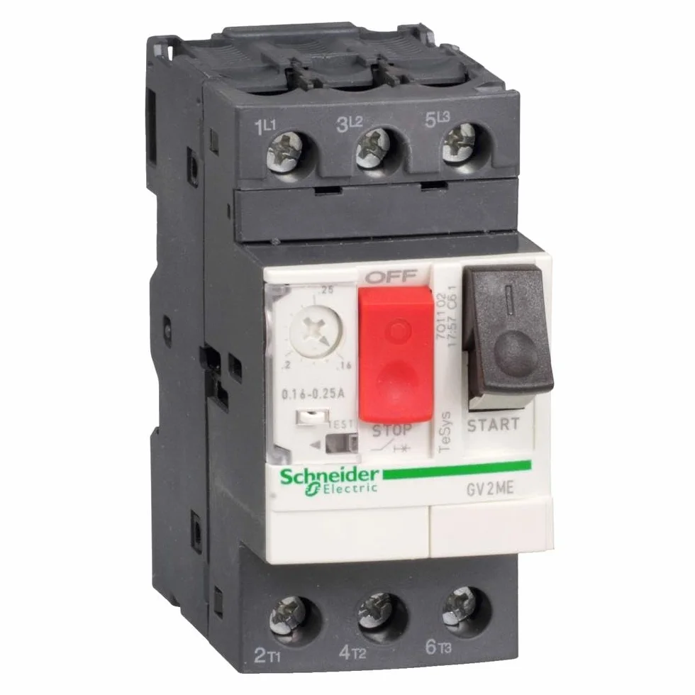 Schneider Electric GV2ME14 wyłącznik silnika, 3p, 6-10 A, uruchamianie przycisku, przyłącze śrubowe
