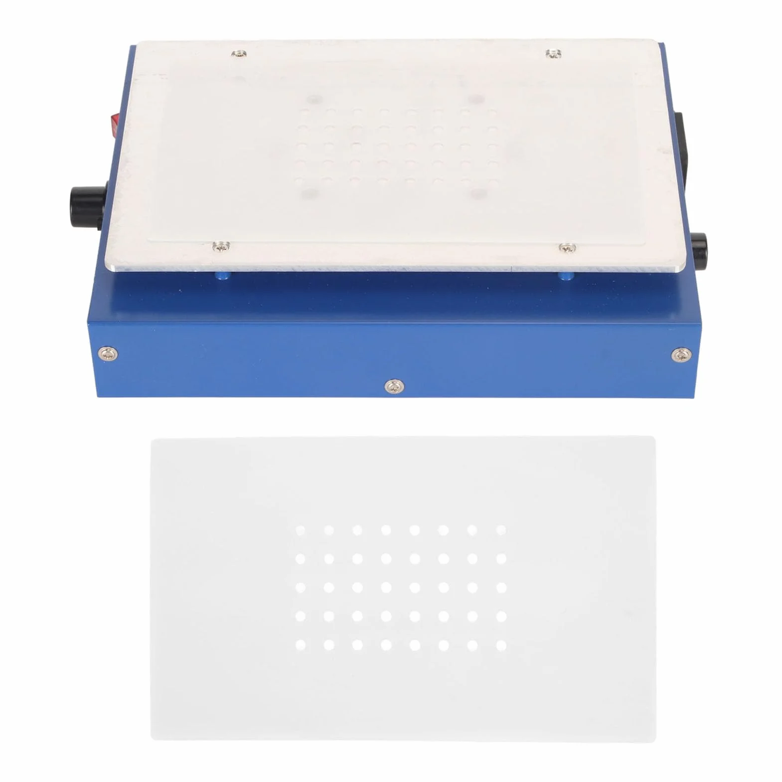 Płyta Grzejna do Lutowania, Równomiernie Podgrzewany Mikrokomputer LED Spawacz Płyta Grzejna 450W Przeciw Oparzeniom Stop Aluminium dla Majsterkowiczów (Wtyczka UE 200 do 240 V)