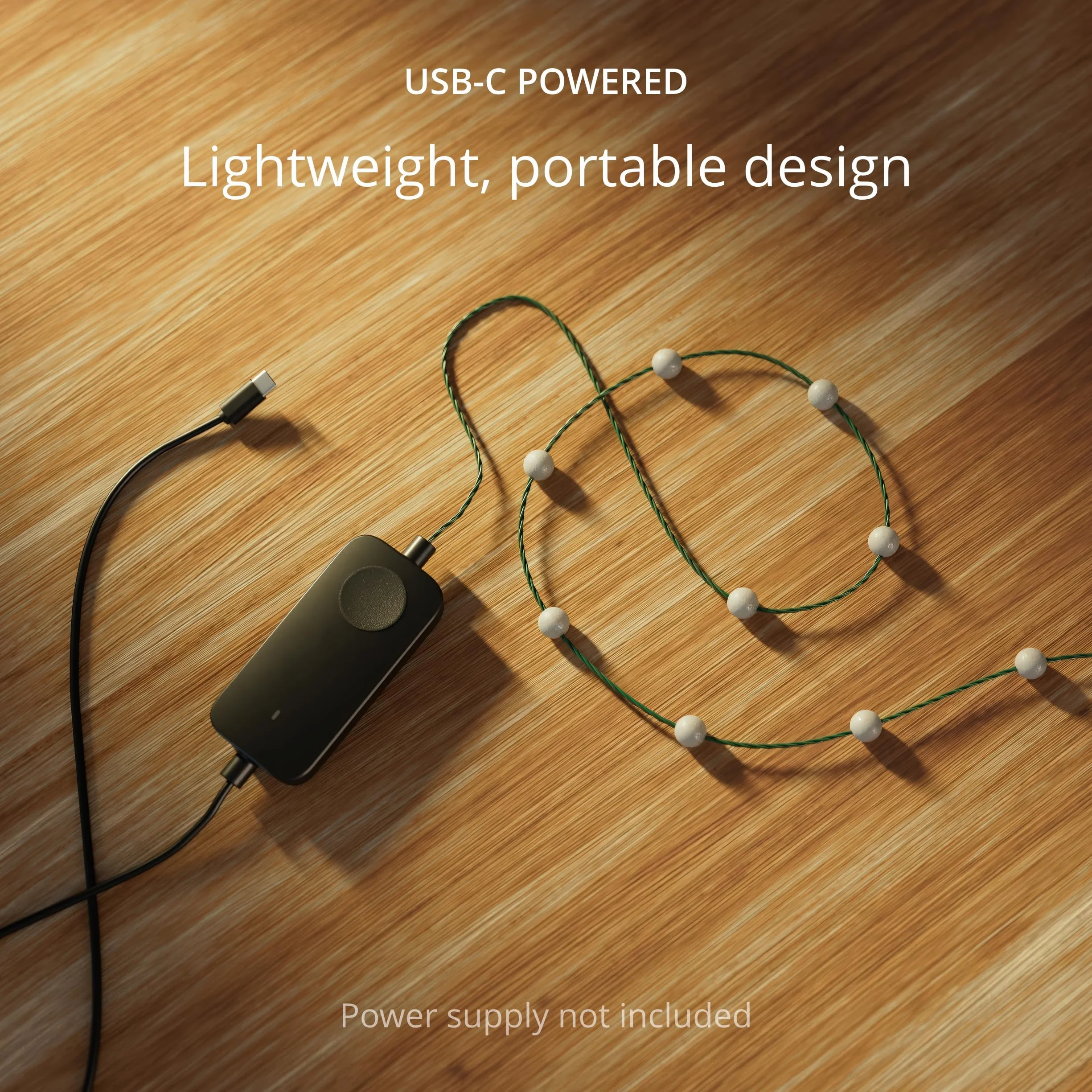 Twinkly Struny USB-C Pearls 100 diod LED RGB świąteczne lampki kompatybilne z Alexą Google Home 6 m