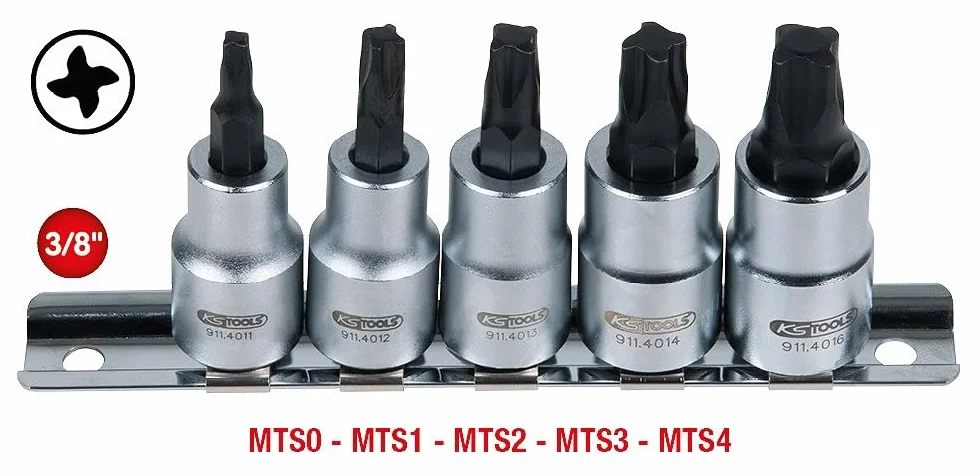 KS Tools 911.4010 3/8" Zestaw gniazd bitu do śrub MTS MORTORq®, 5-szt