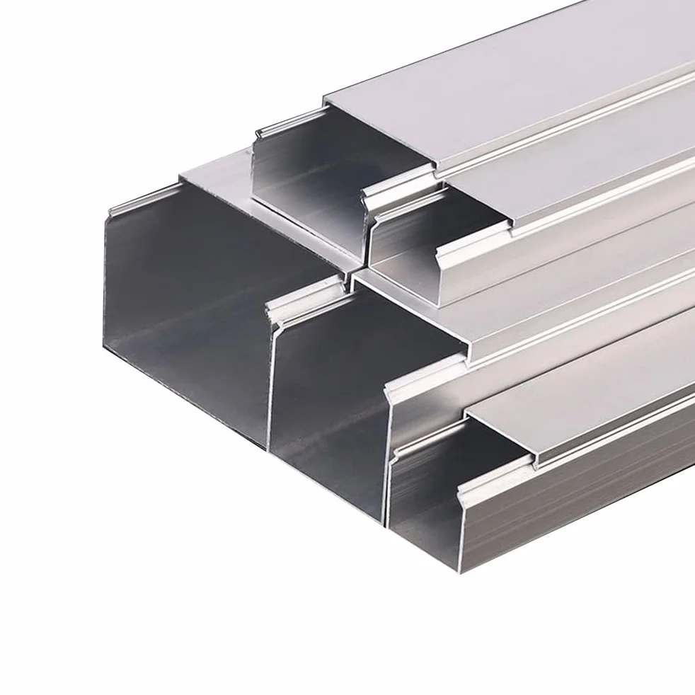Korytarz kablowy, kanał ze stopu aluminium do domu i biura, dekoracyjna osłona, 40 x 20 x 1,0 mm