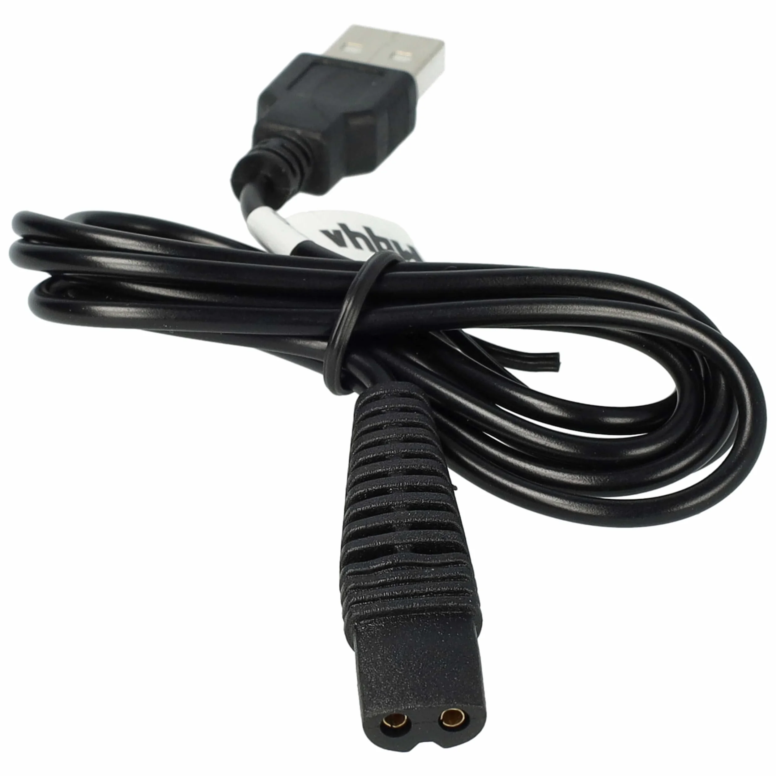 vhbw Kabel do ładowania kompatybilny z Oral-B Genius 9000S, 9000S, czarny, 9000S, biała szczoteczka do zębów 9000S, kabel zasilający, 120 cm, czarny