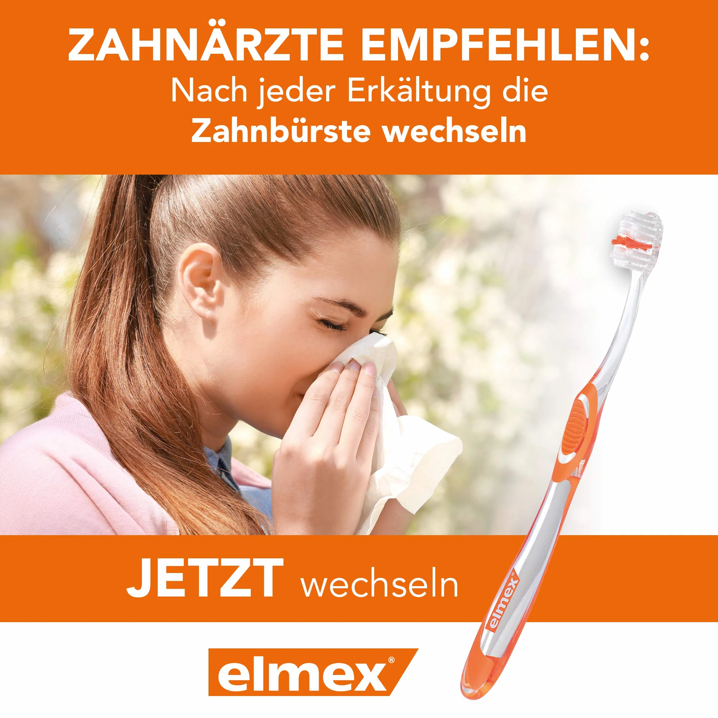 elmex Szczoteczka do zębów Kariesschutz InterX średnia, 1 sztuka – włosie X do wyjątkowo dokładnego czyszczenia zębów – z krótką głowicą do trudno dostępnych zębów trzonowych