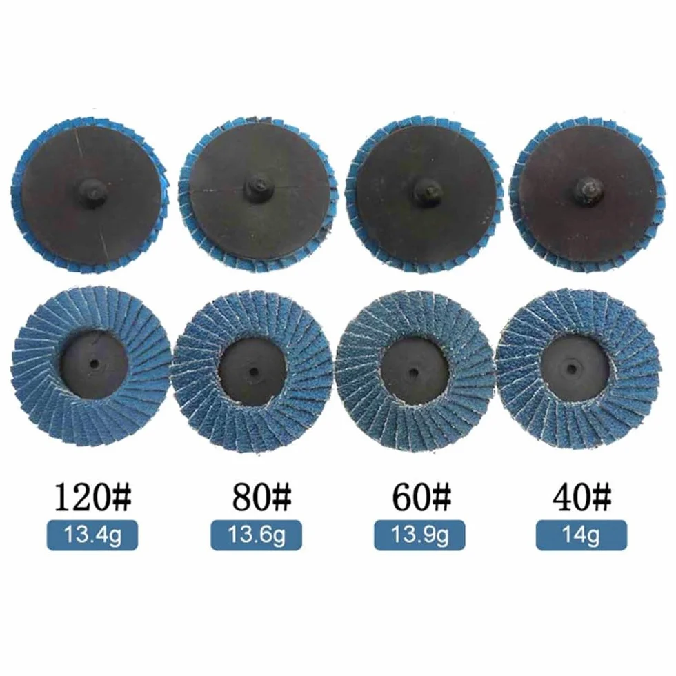 20 szt. Tarcze listkowe do szlifierki kątowej – tarcze szlifierskie 2” i 3” o ziarnistości 40/60/80/120 do metalu, drewna i nie tylko(50mm 60grit)