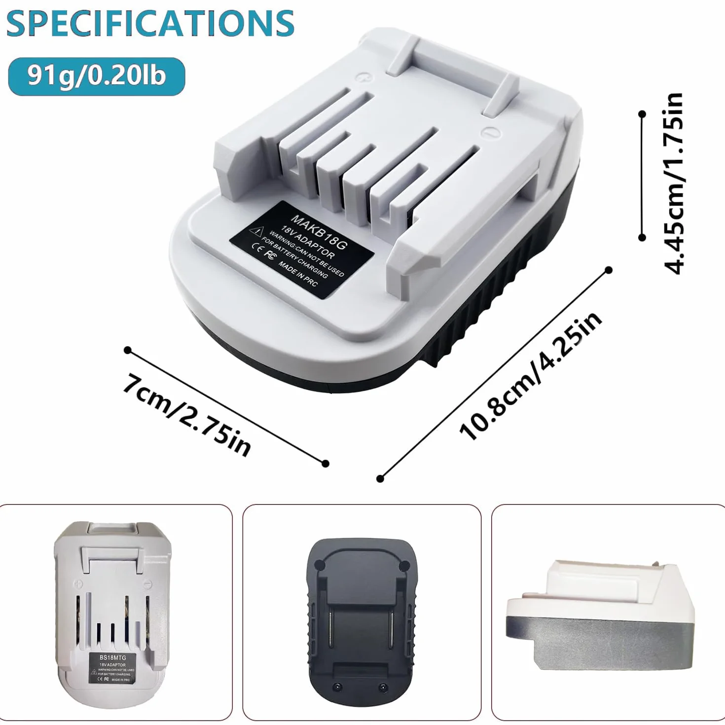 TPDL MAKB18G 18 V akumulator litowo-jonowy adapter do serii G, adapter do akumulatora 18 V Li-Ion konwerter do BL1815G BL1811G BL1830G
