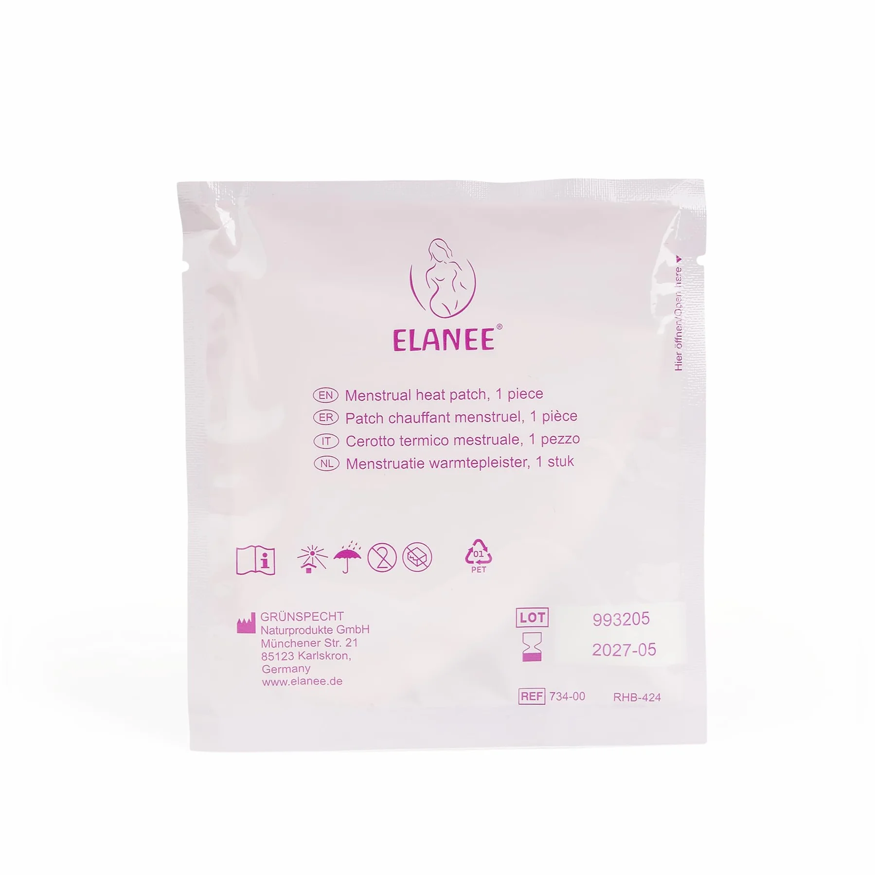 ELANEE Plastry rozgrzewające menstruacyjne [10 sztuk], 12 godzin kojącego ciepła i relaksu w okresie, nagrzewa się w wyniku kontaktu z tlenem, przyjazne dla skóry (734-V1)