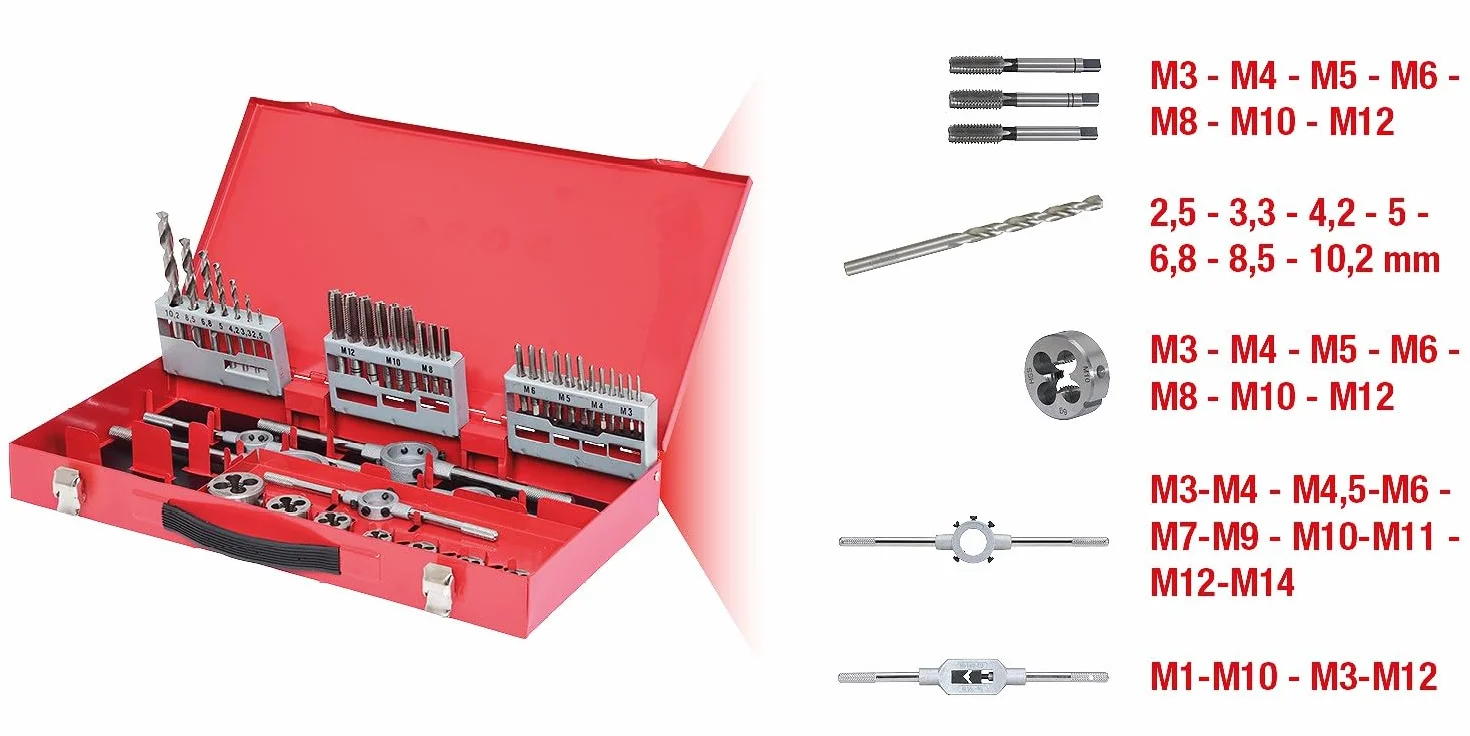 KS Tools 331.0644 HSS Zestaw gwintowników w opak przemysl44-szt
