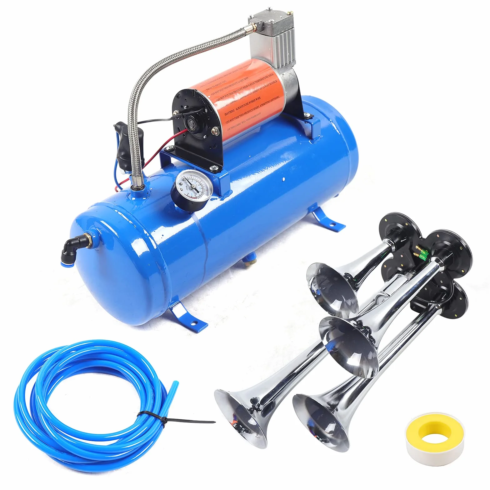 Sprężarka powietrza | kompresor powietrza | zestaw 6 litrów z 150 psi 12 V 6 l sprężarka powietrza kompresor 4 trąbki