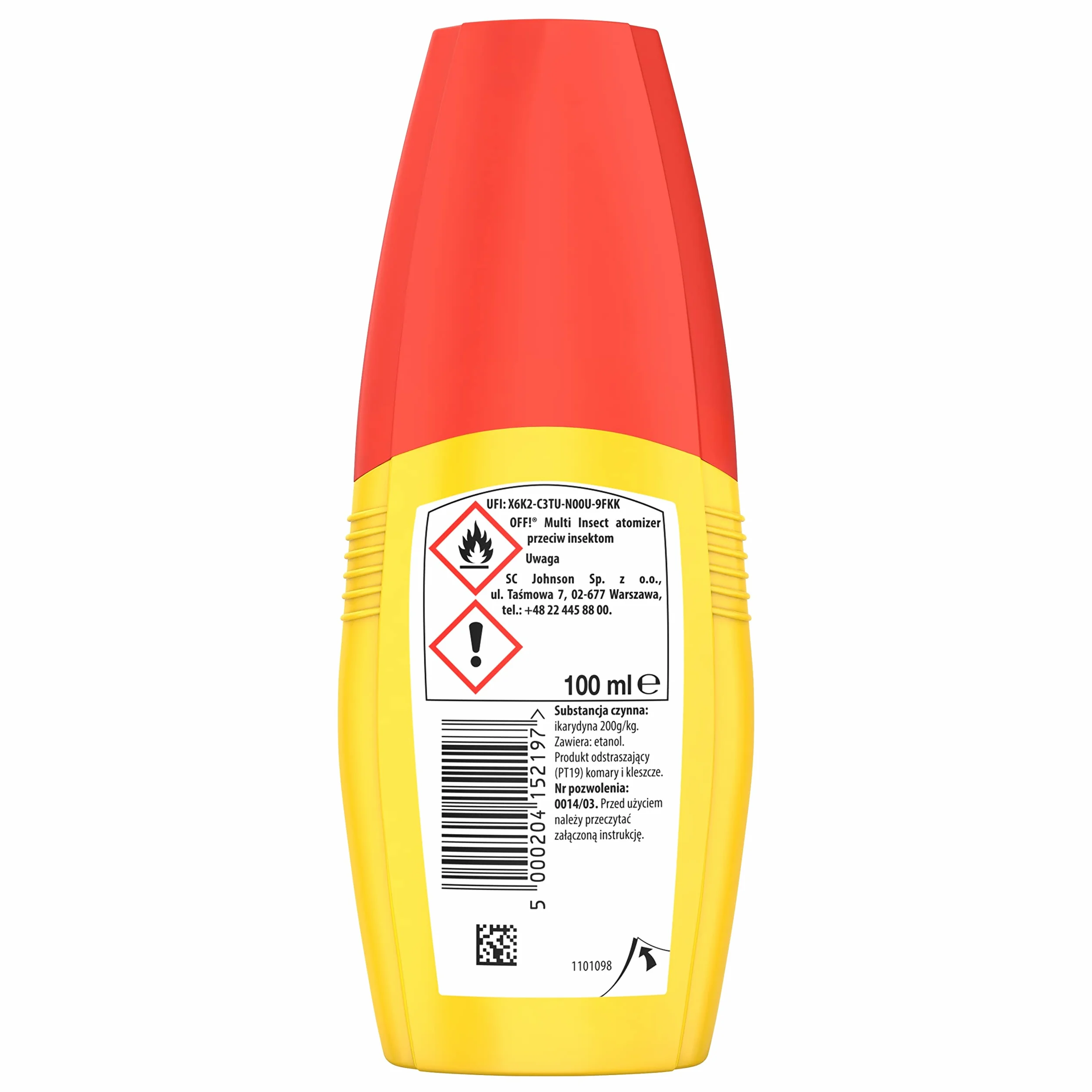 OFF! Multi Insect Środek Odstraszający Owady Atomizer 100 ml 8h Ochrona