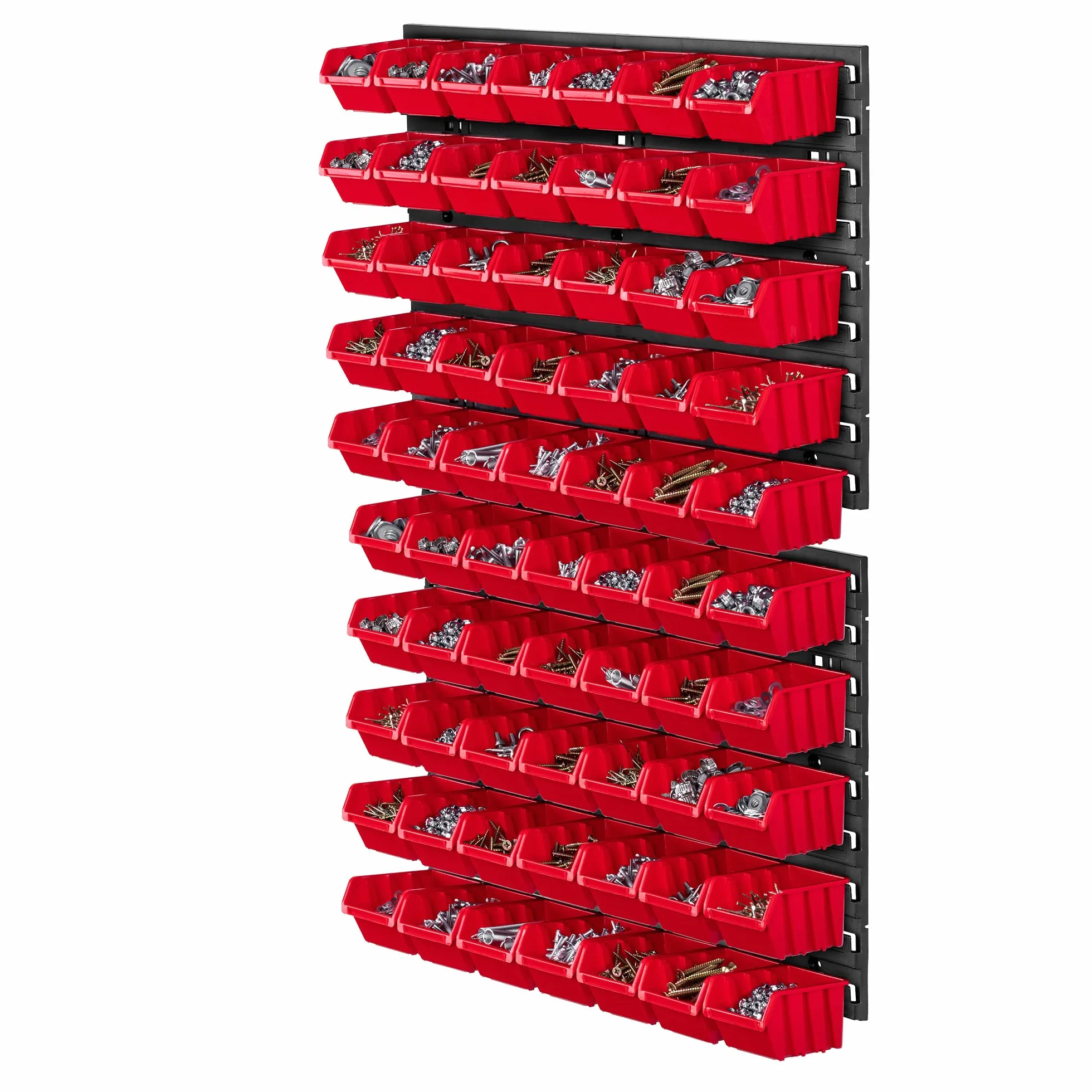 KADAX Regał ścienny warsztatowy, 58 x 78 cm, system magazynowy z wytrzymałego tworzywa sztucznego, odporny na promieniowanie UV, regał warsztatowy, rozszerzalne płyty ścienne, regał do garażu
