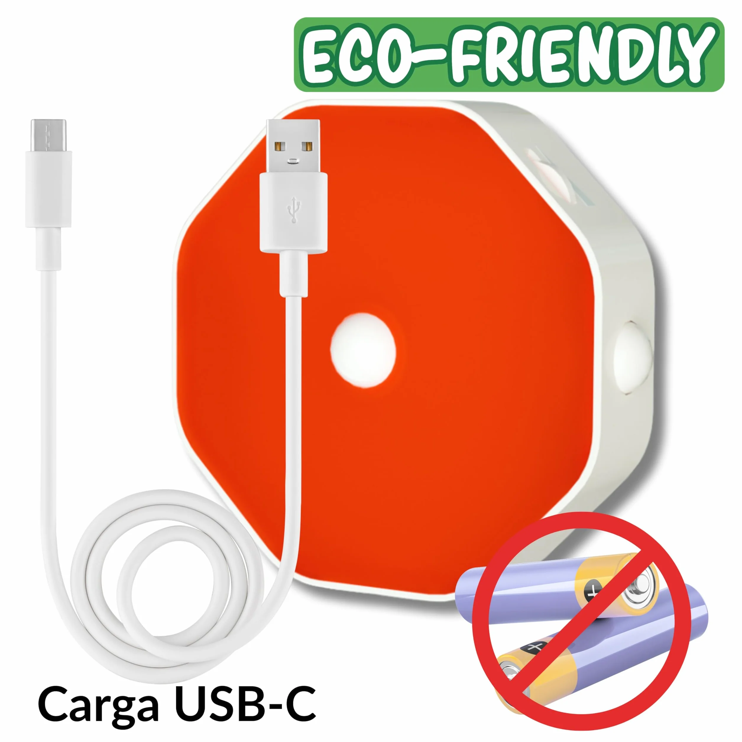 Toys4Boys Czerwona lampka nocna z czujnikiem ruchu, magnetyczna lampa LED, idealna jako lampka do czytania z baterią 1000 mAh, ładowalna przez USB-C, możliwość ściemniania, do pokoju dziecięcego lub
